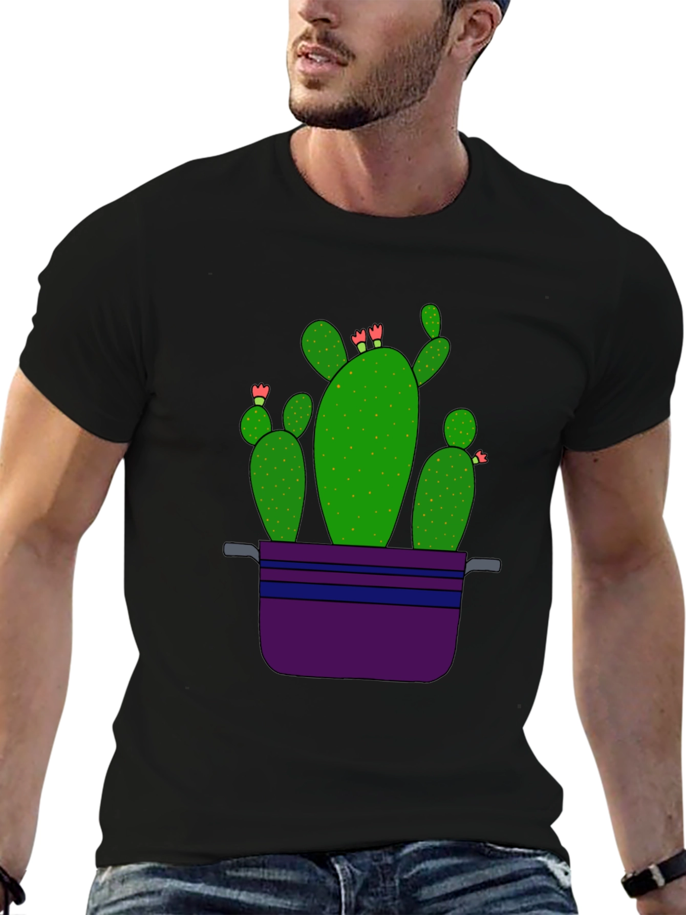 Cactus in a Pot T-Shirt - Quirky Graphic Tee