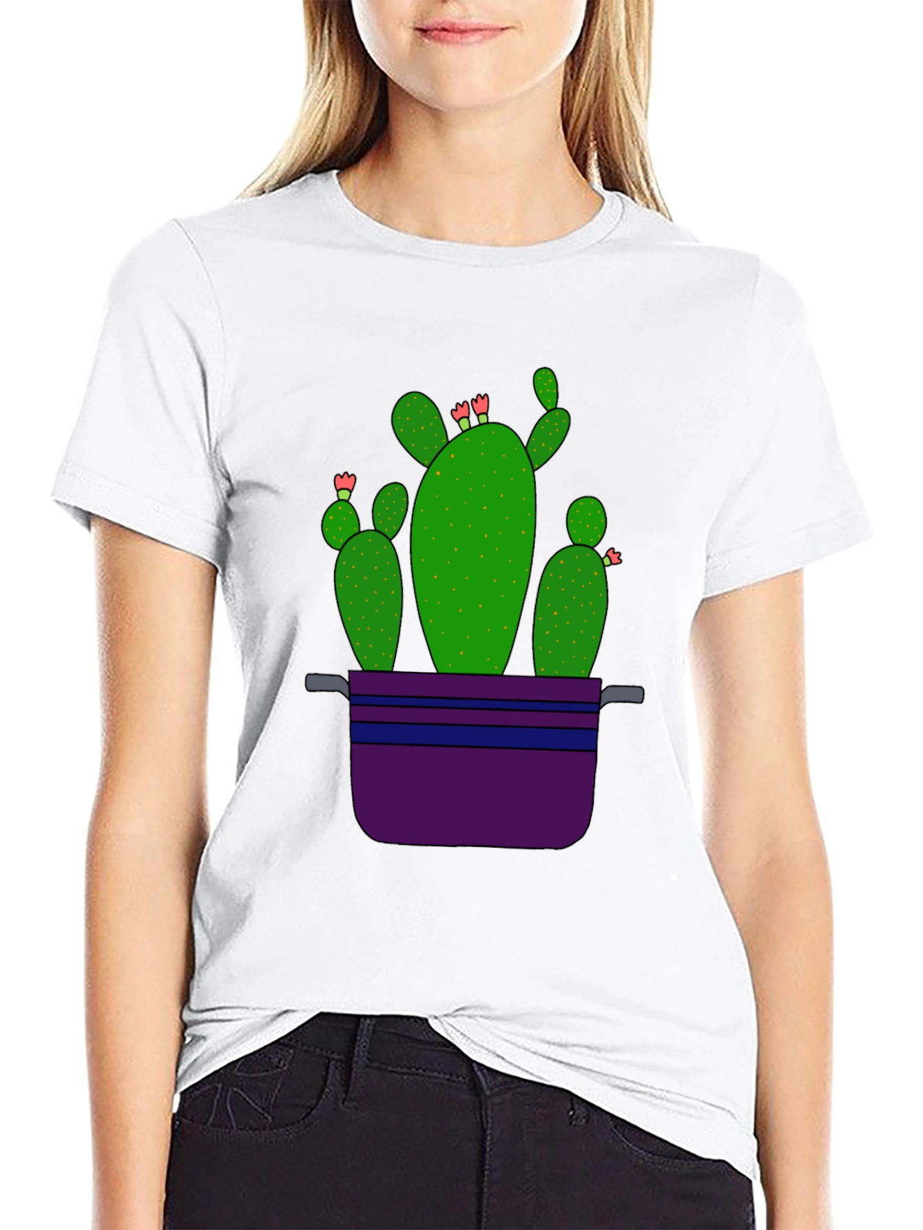 Cactus in a Pot T-Shirt - Quirky Graphic Tee