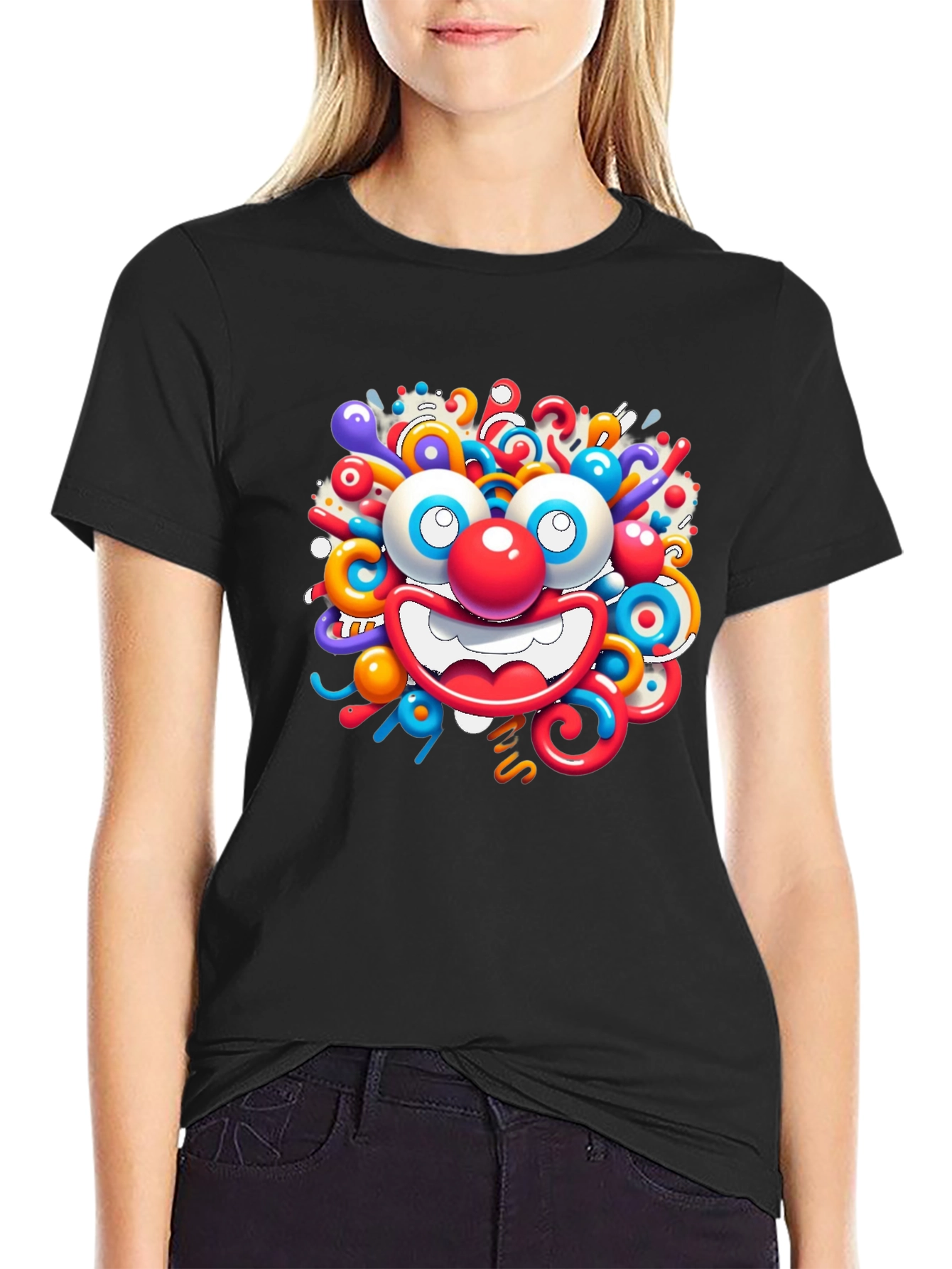 Fun Clown Graphic Tee - Quirky Unisex T-Shirt