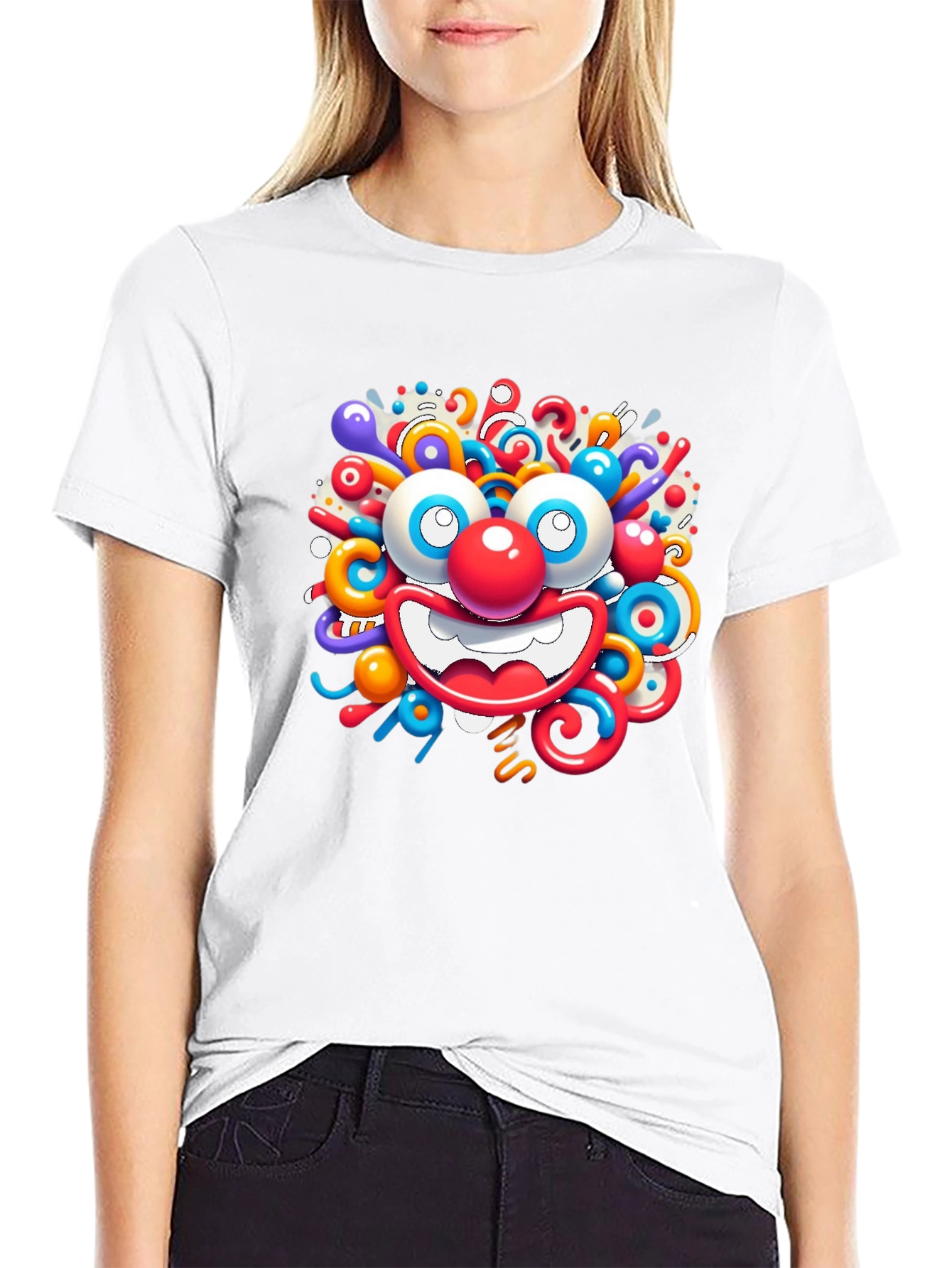 Fun Clown Graphic Tee - Quirky Unisex T-Shirt
