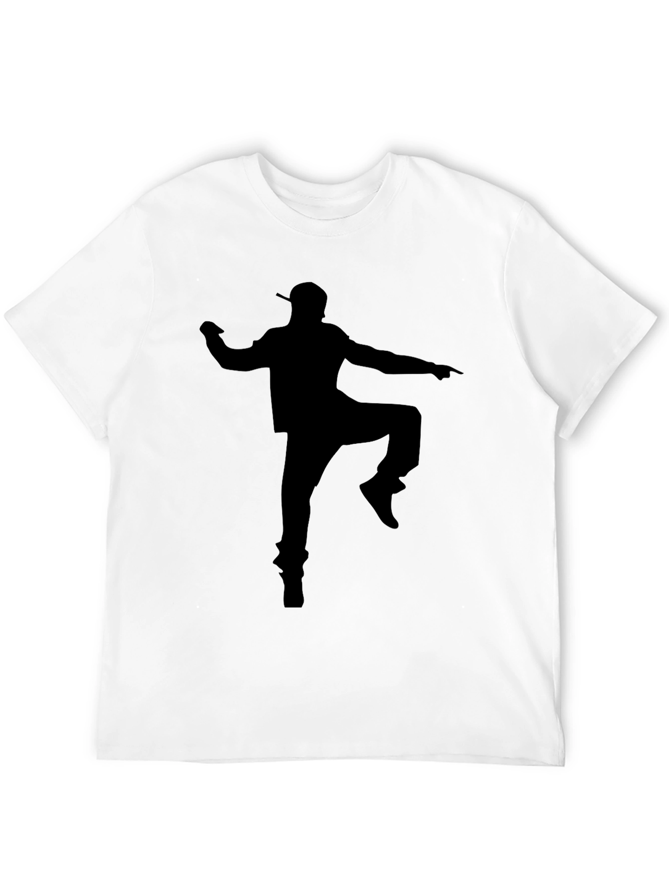 Silhouette Dancer Graphic Tee - Cool Black Cotton T-Shirt