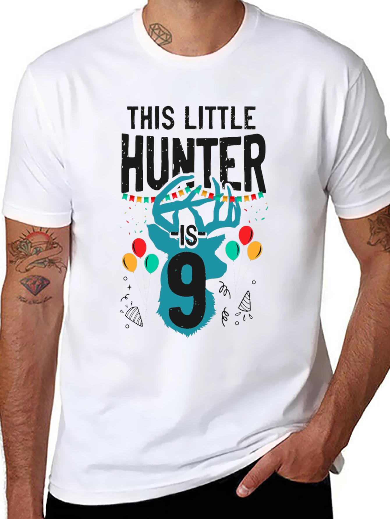 Little Hunter 9th Birthday T-Shirt