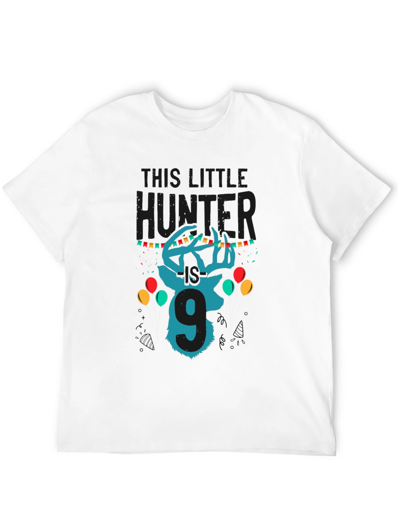 Little Hunter 9th Birthday T-Shirt