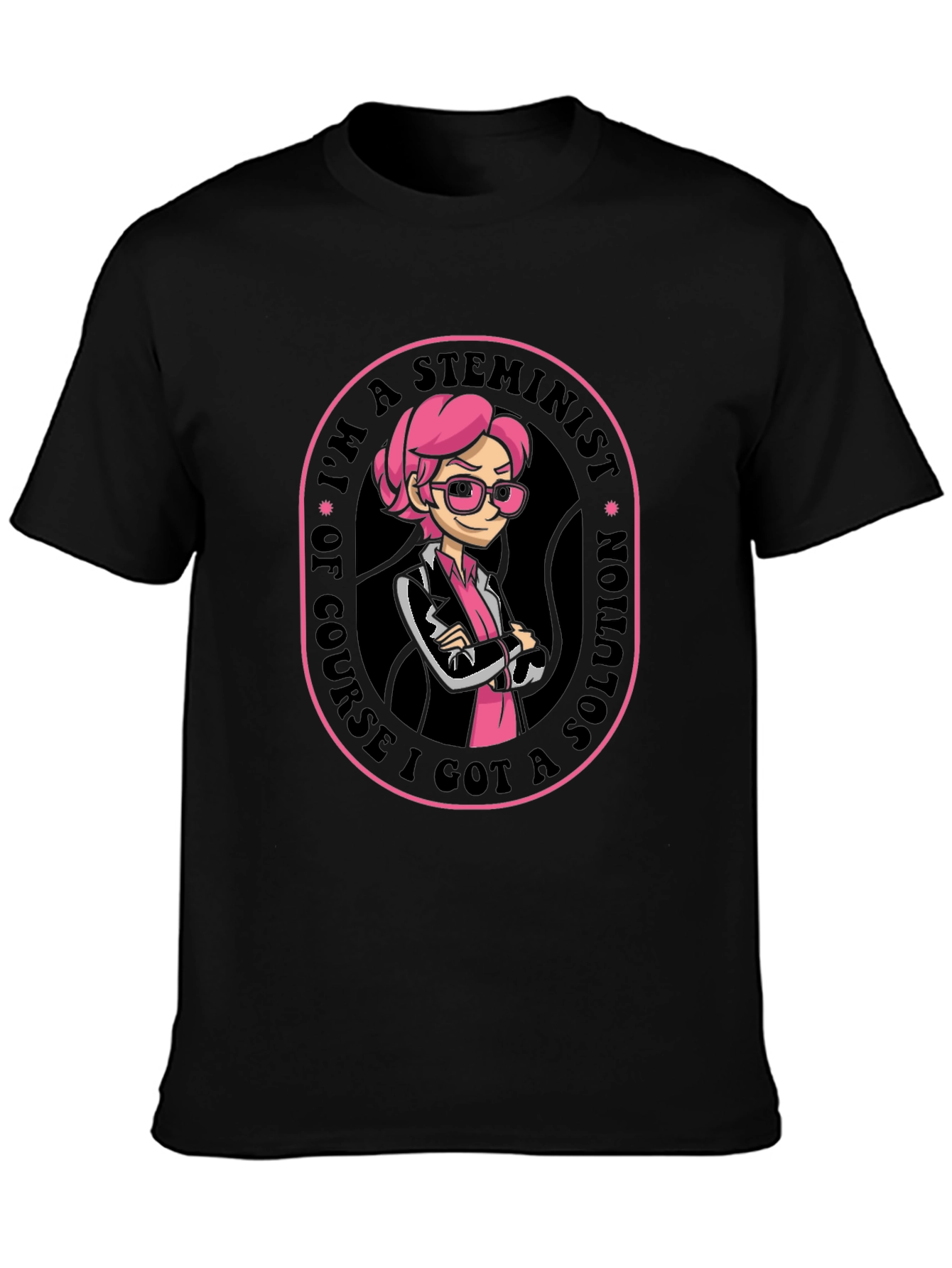 STEMinist T-Shirt - Black Cotton Blend Tee