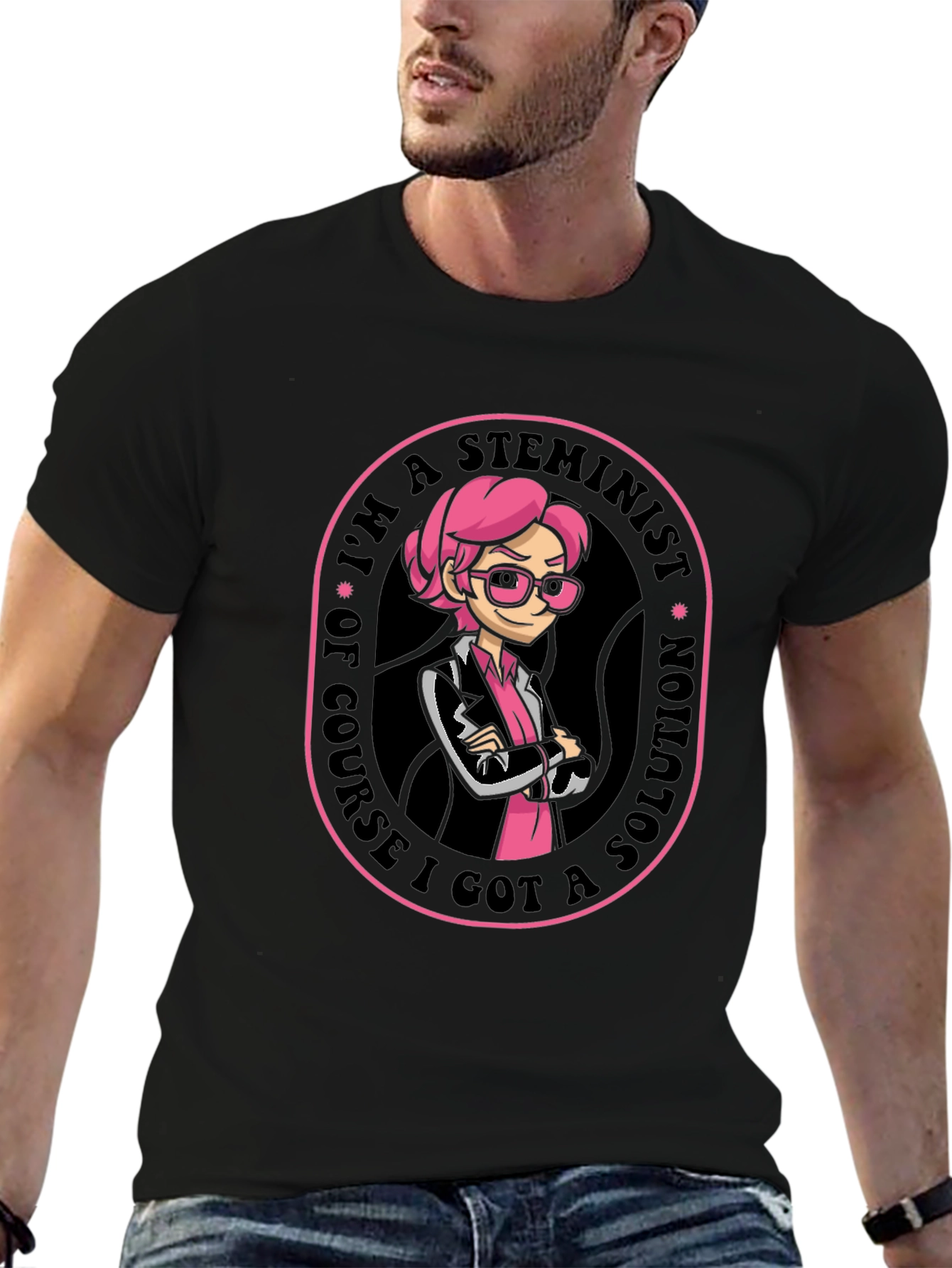 STEMinist T-Shirt - Black Cotton Blend Tee