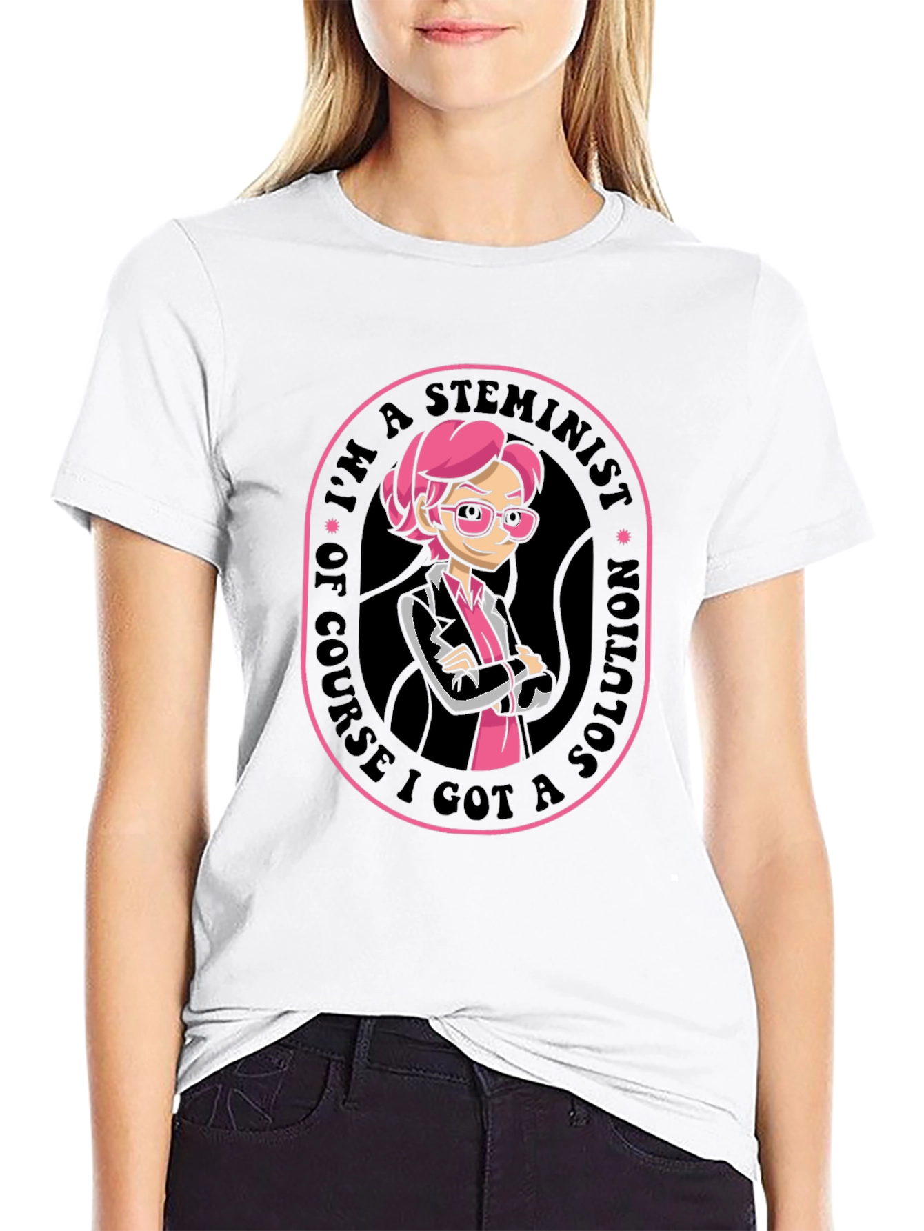 STEMinist T-Shirt - Black Cotton Blend Tee