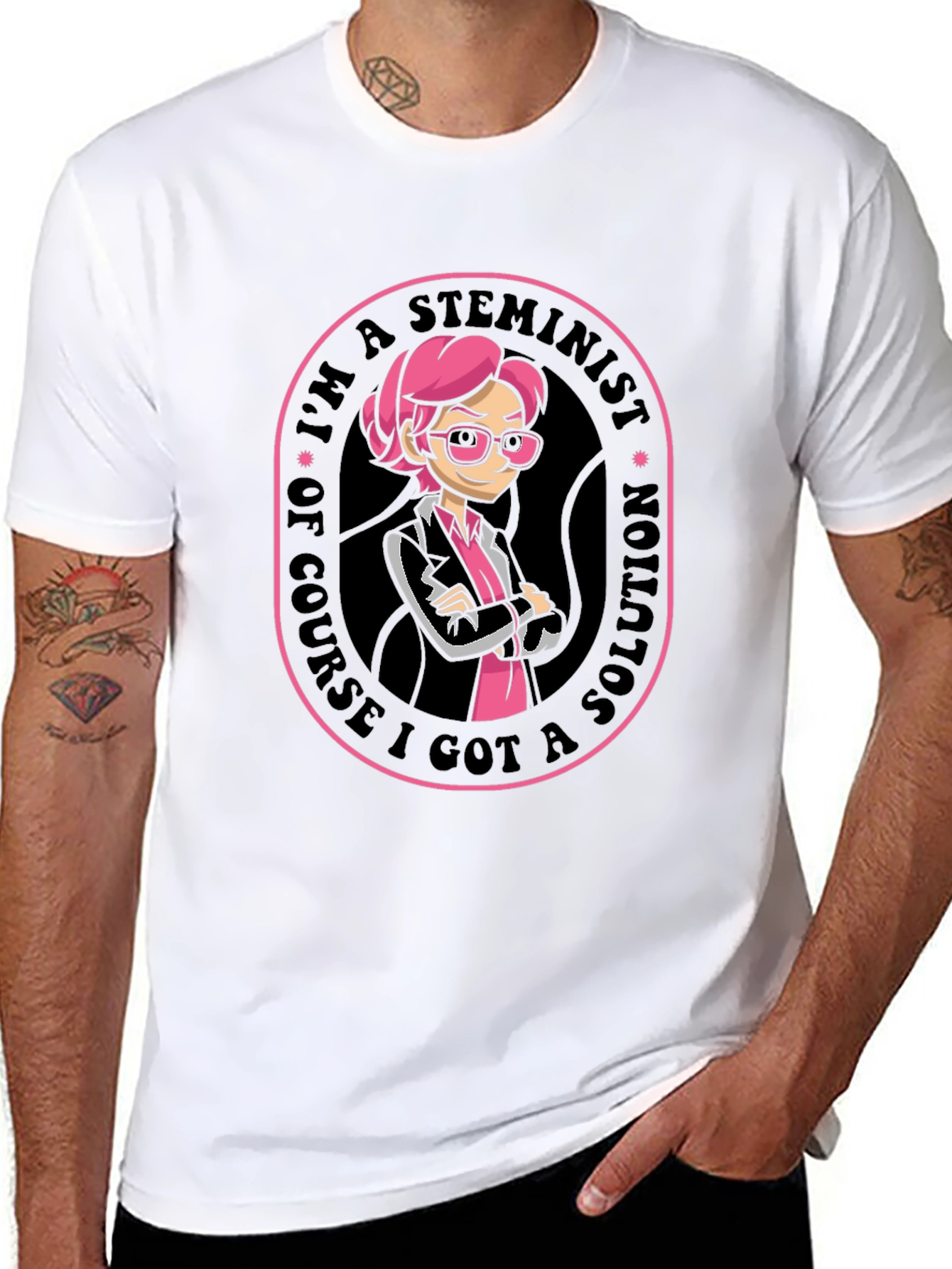 STEMinist T-Shirt - Black Cotton Blend Tee
