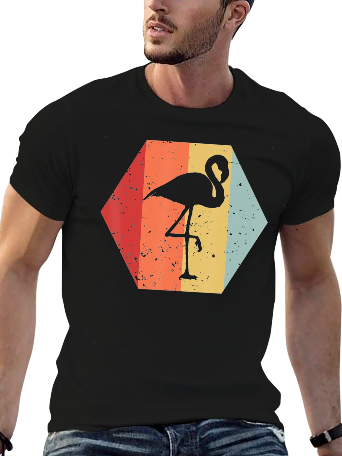 Retro Flamingo T-Shirt - Unique Graphic Tee