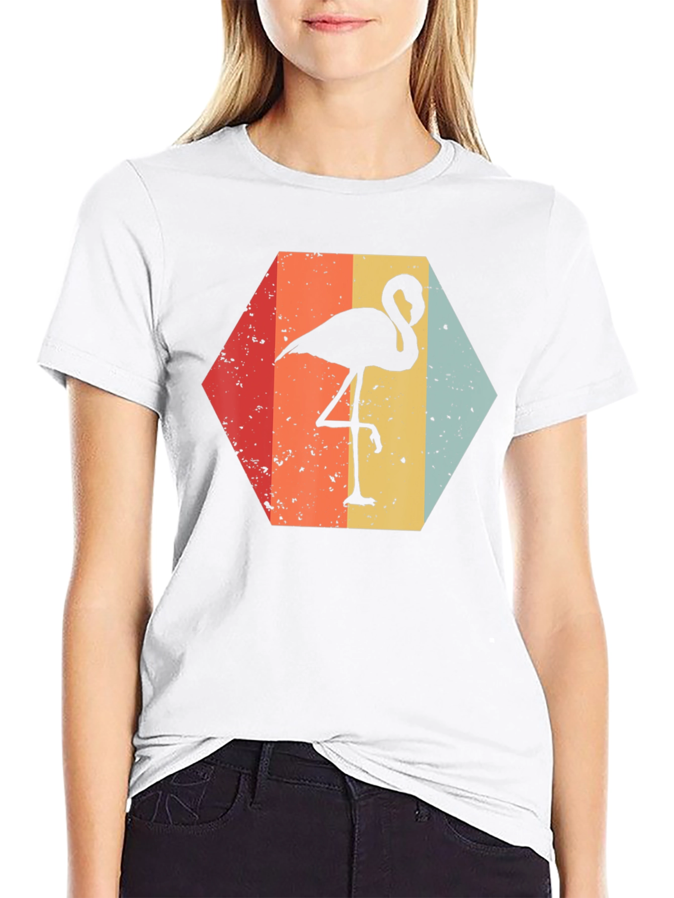 Retro Flamingo T-Shirt - Unique Graphic Tee
