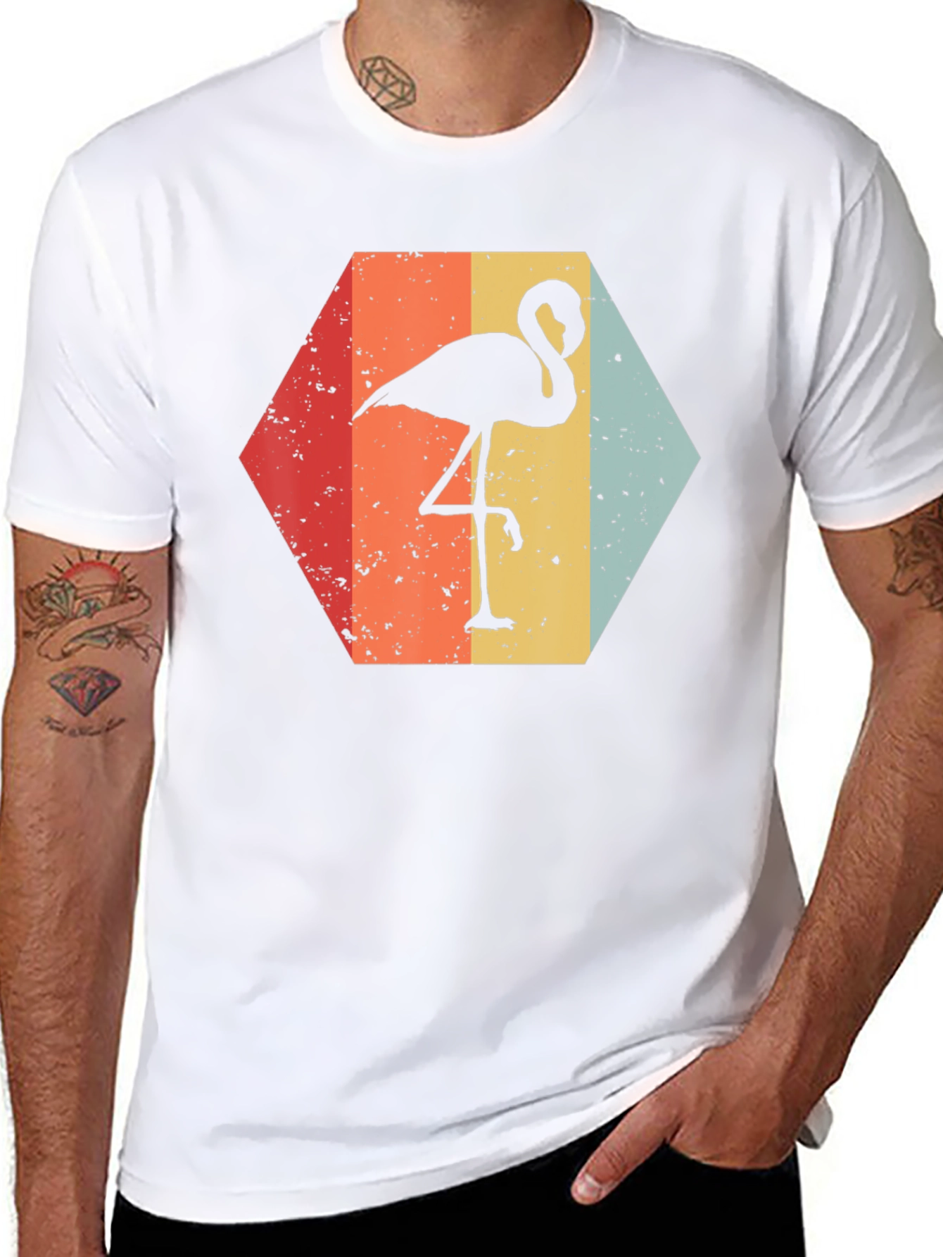 Retro Flamingo T-Shirt - Unique Graphic Tee