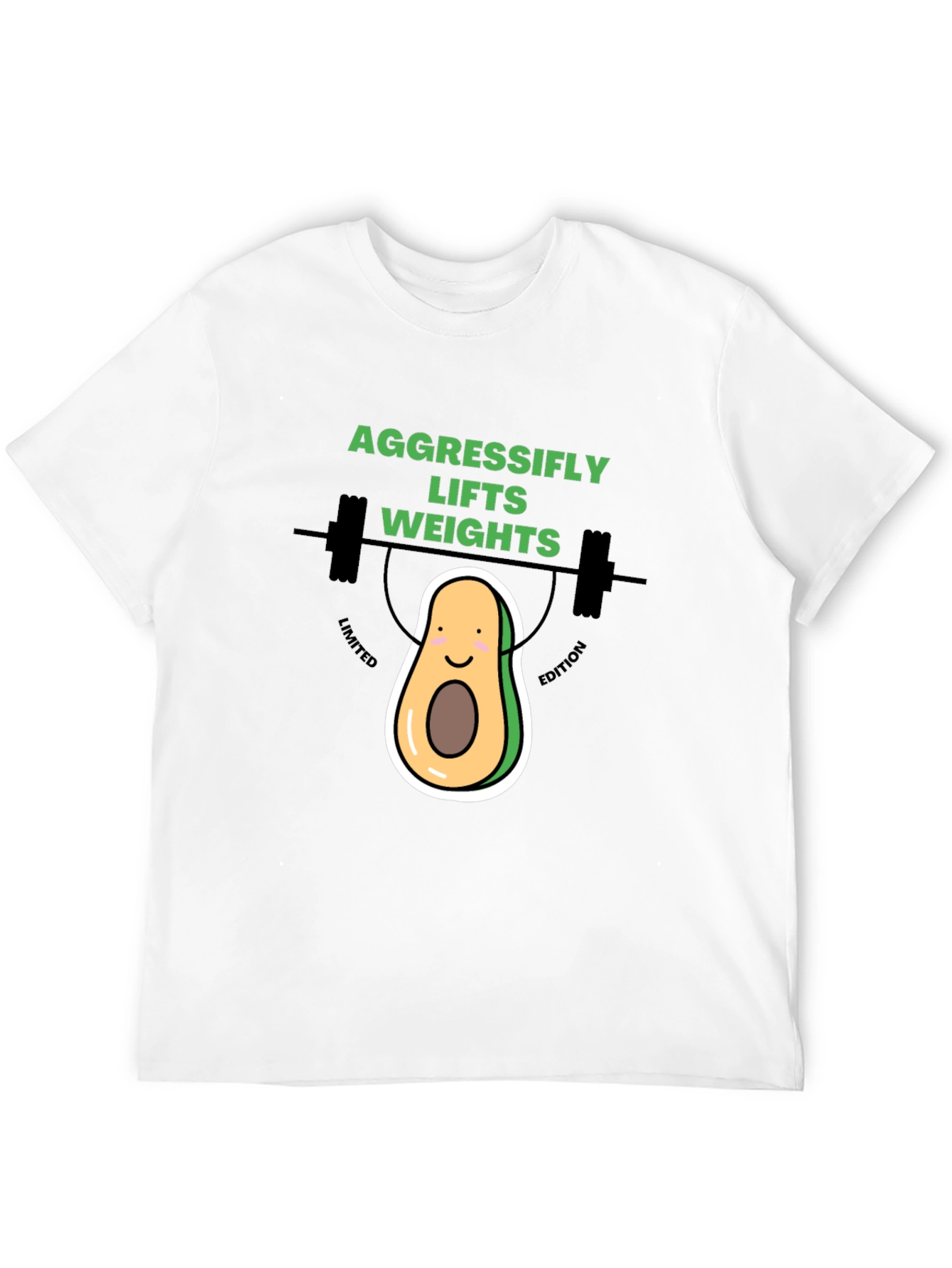 Aggressifly Lifts Weights Avocado T-Shirt