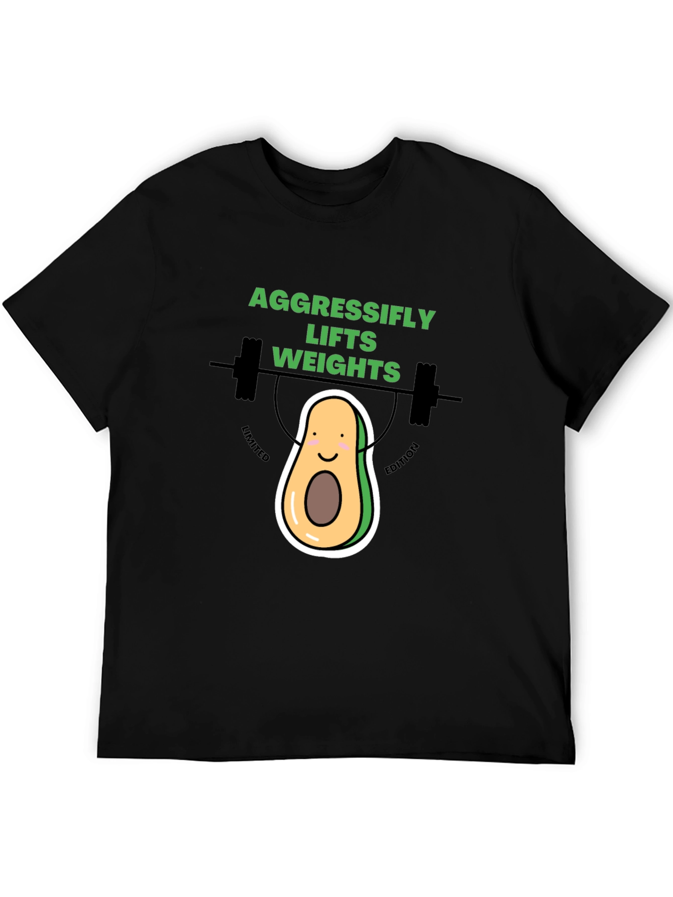 Aggressifly Lifts Weights Avocado T-Shirt
