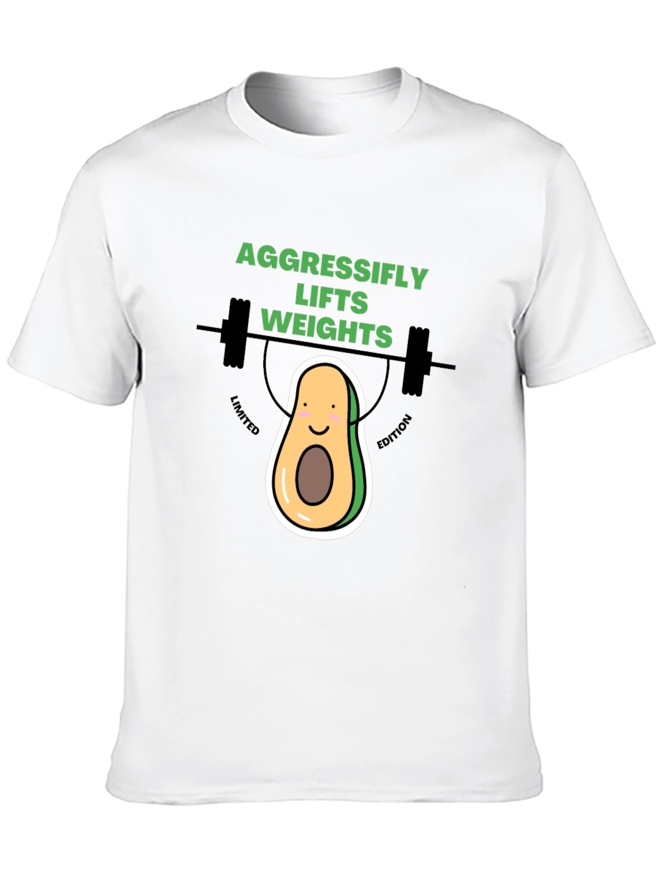 Aggressifly Lifts Weights Avocado T-Shirt