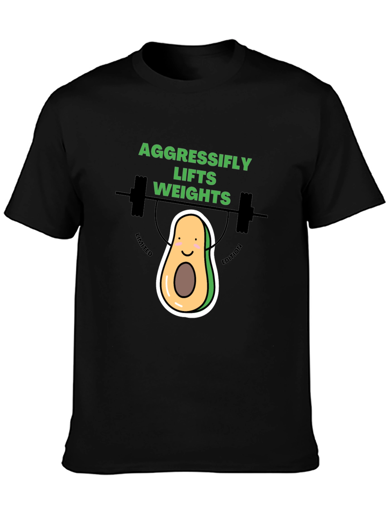 Aggressifly Lifts Weights Avocado T-Shirt
