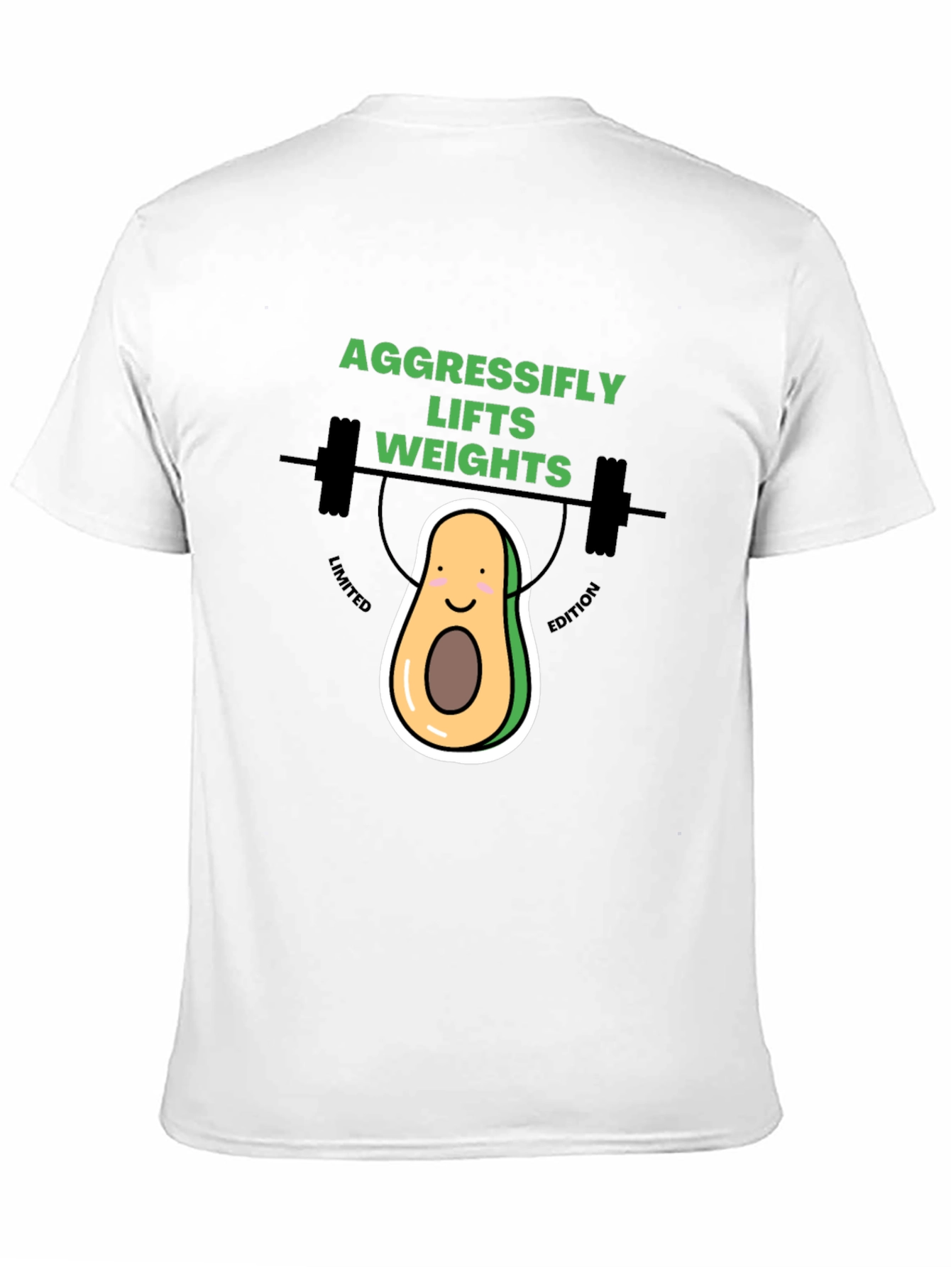 Aggressifly Lifts Weights Avocado T-Shirt