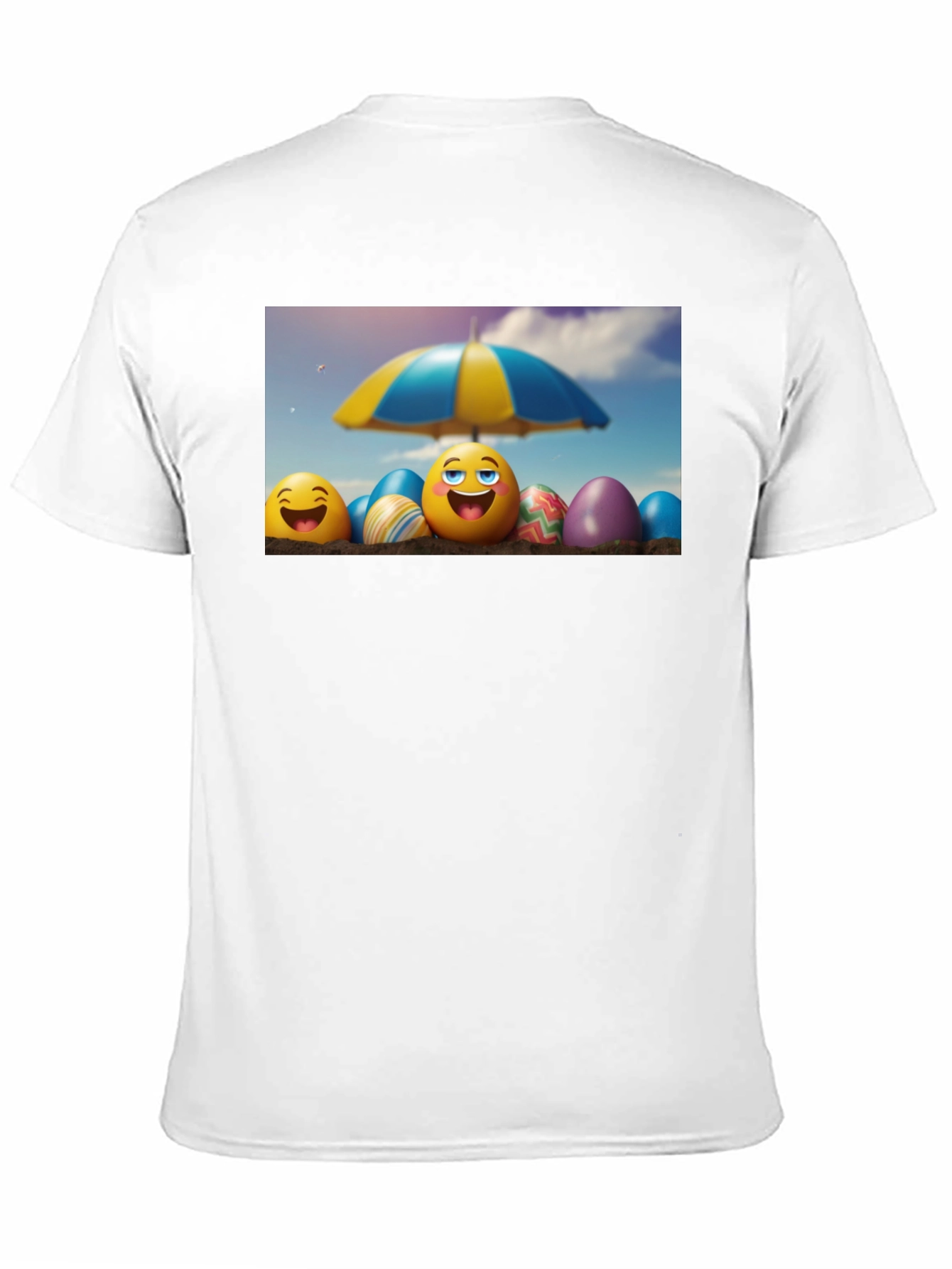 Emoji Beach Day Black T-Shirt