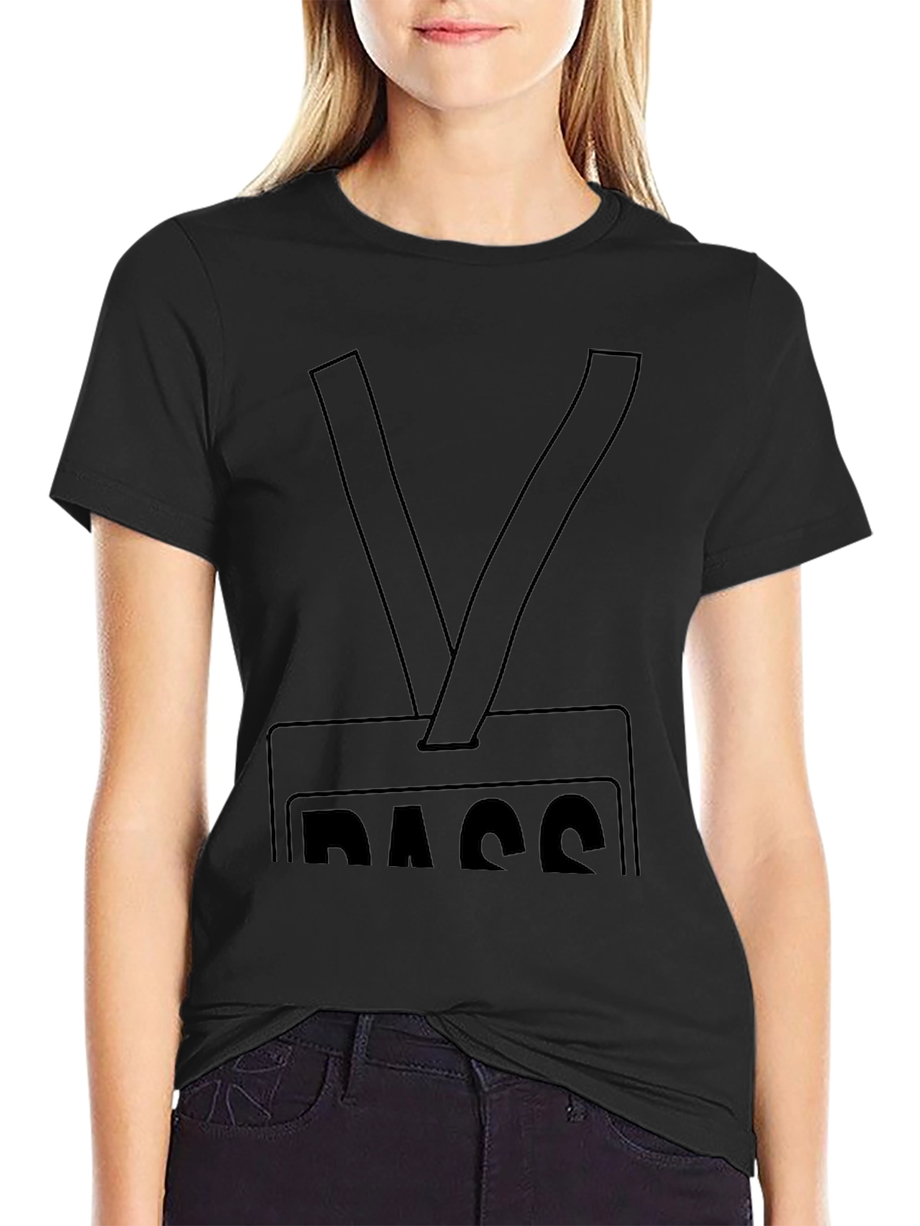 Funny Pass T-Shirt - Black Novelty Tee