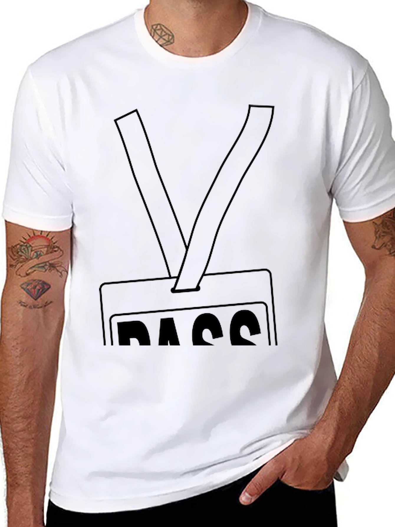 Funny Pass T-Shirt - Black Novelty Tee