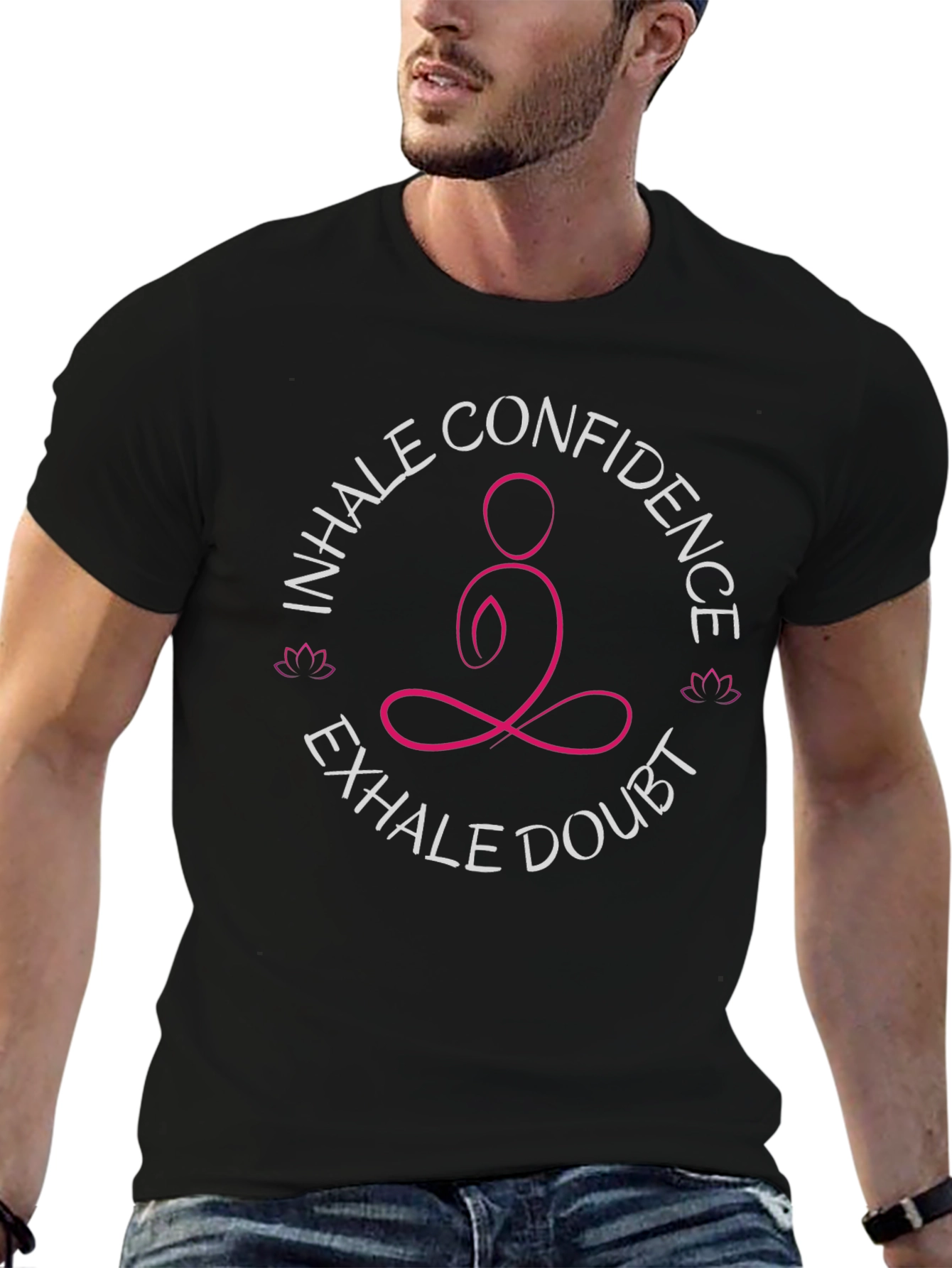 Inhale Confidence Exhale Doubt Black T-Shirt