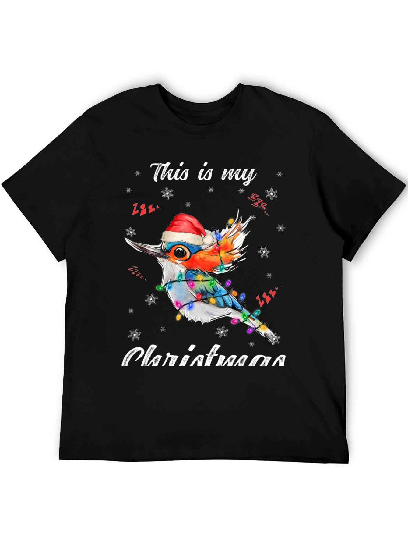 Festive Bird Christmas T-Shirt - Holiday Style