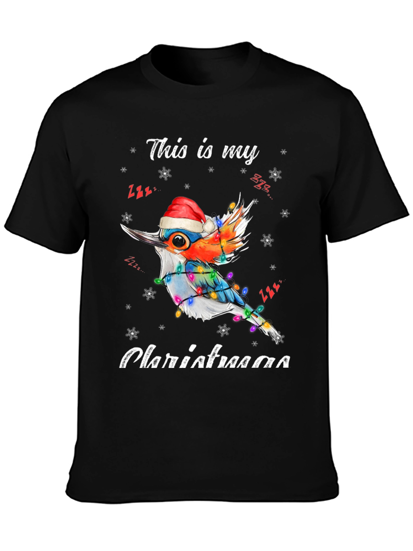 Festive Bird Christmas T-Shirt - Holiday Style