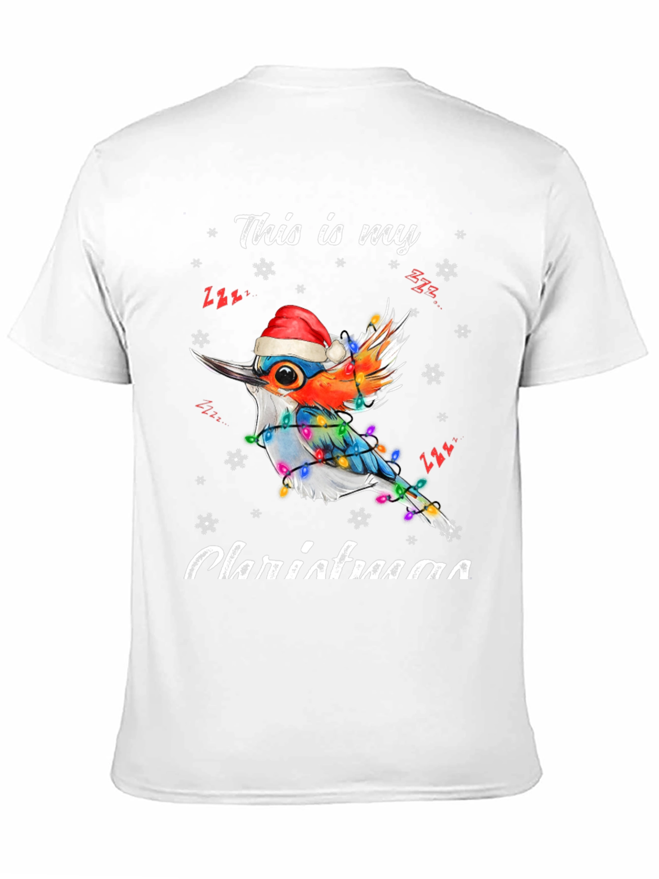 Festive Bird Christmas T-Shirt - Holiday Style