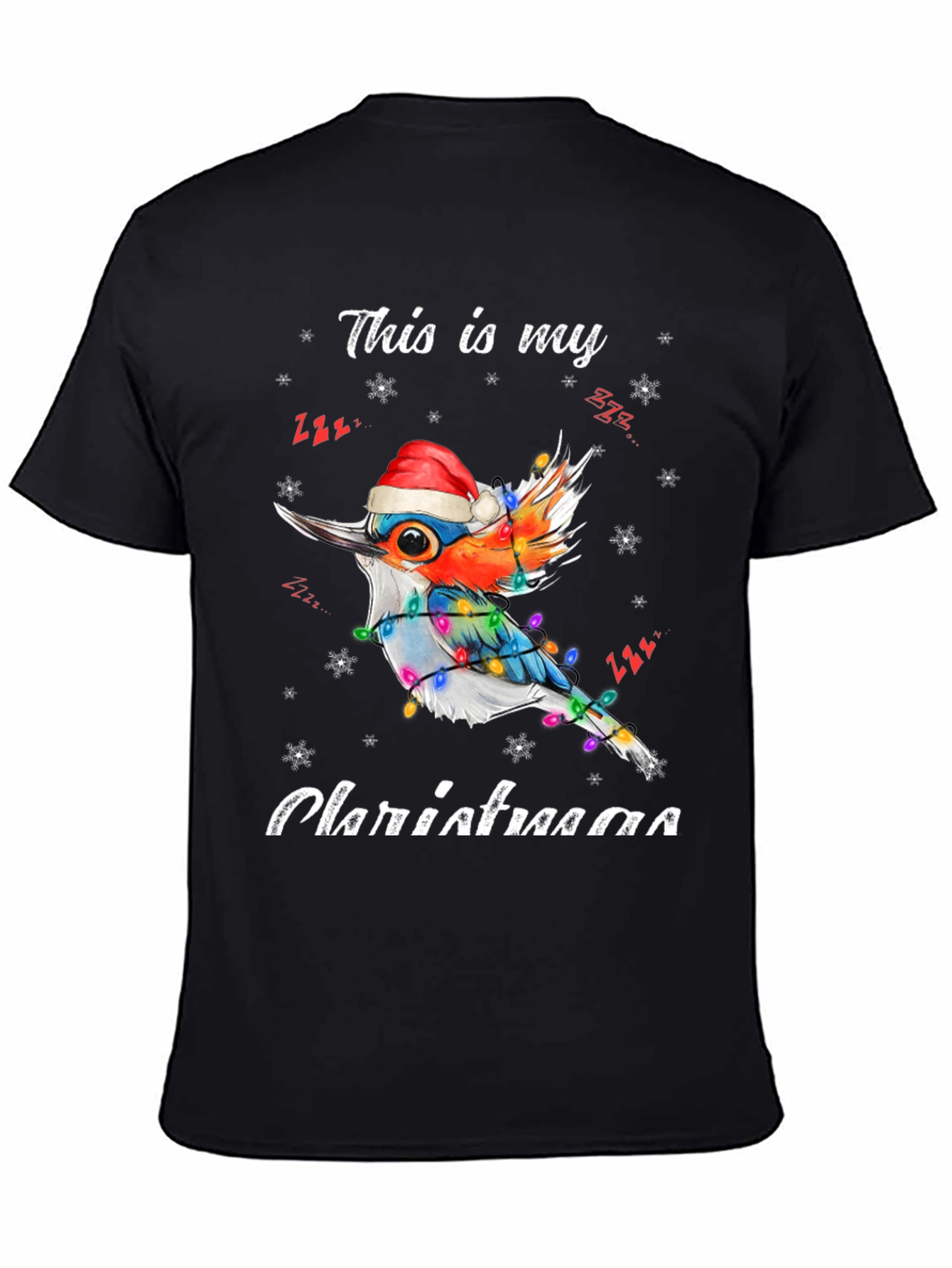 Festive Bird Christmas T-Shirt - Holiday Style