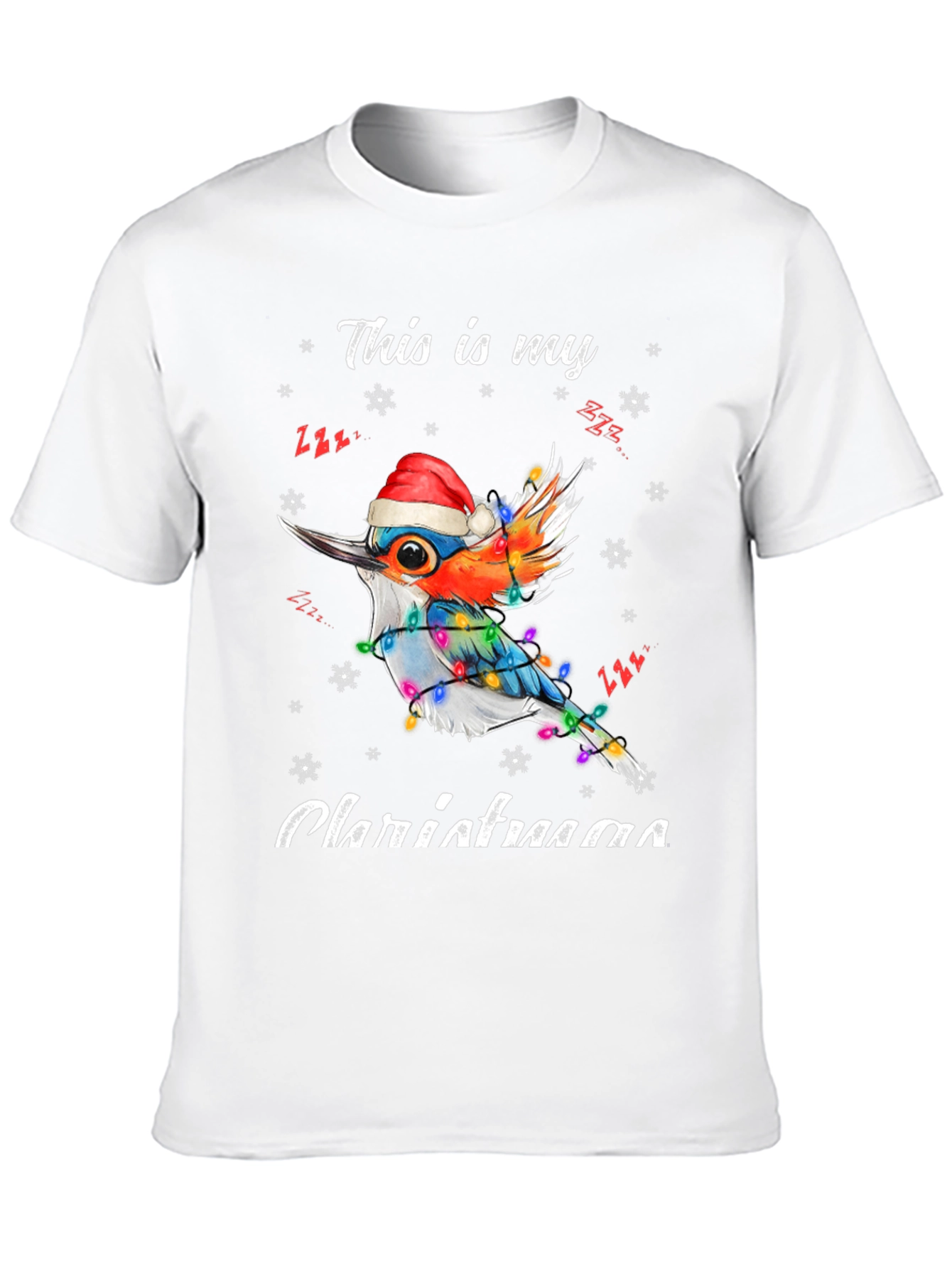 Festive Bird Christmas T-Shirt - Holiday Style