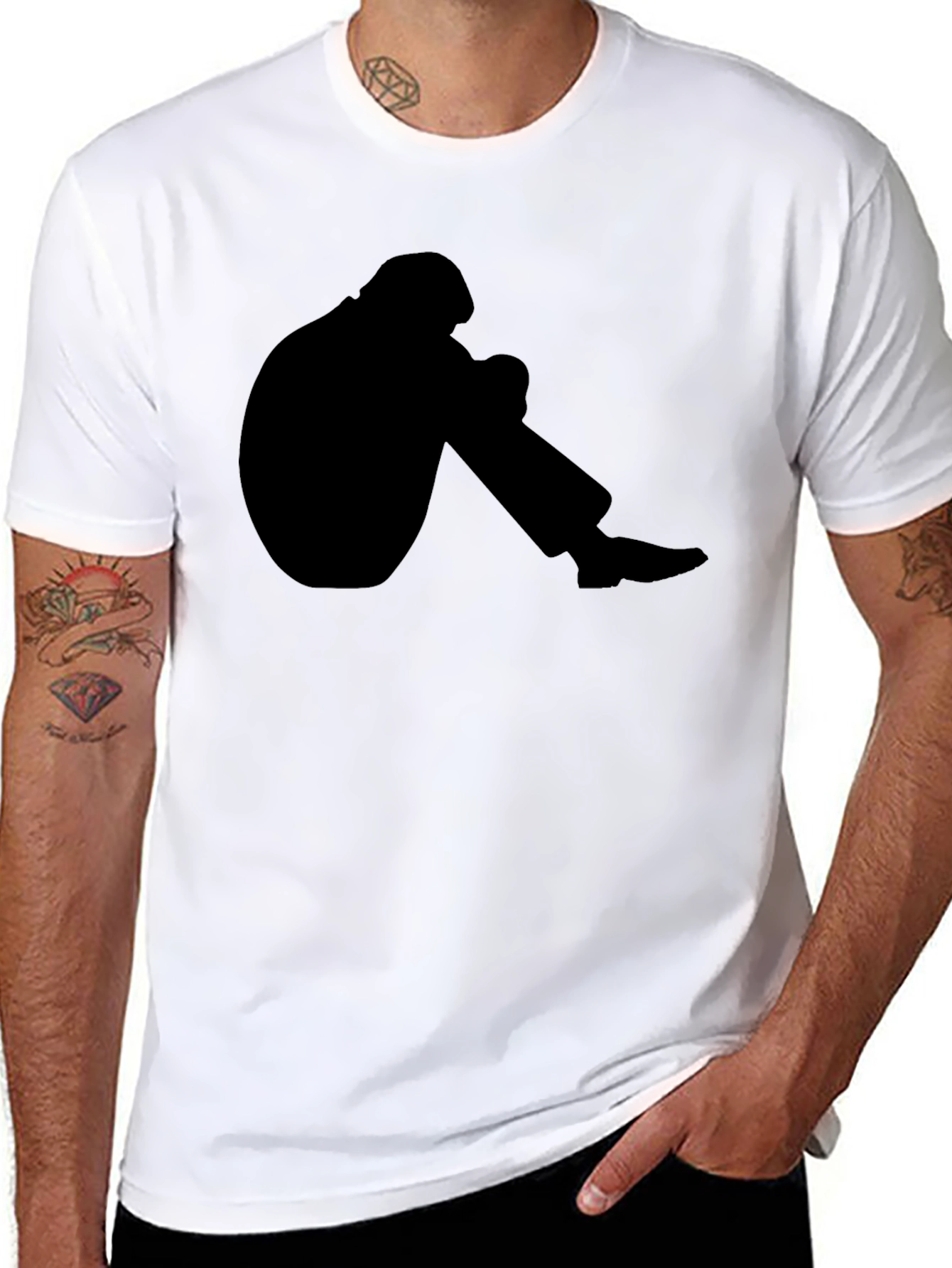 Silhouette Graphic Tee - Mens Black T-Shirt