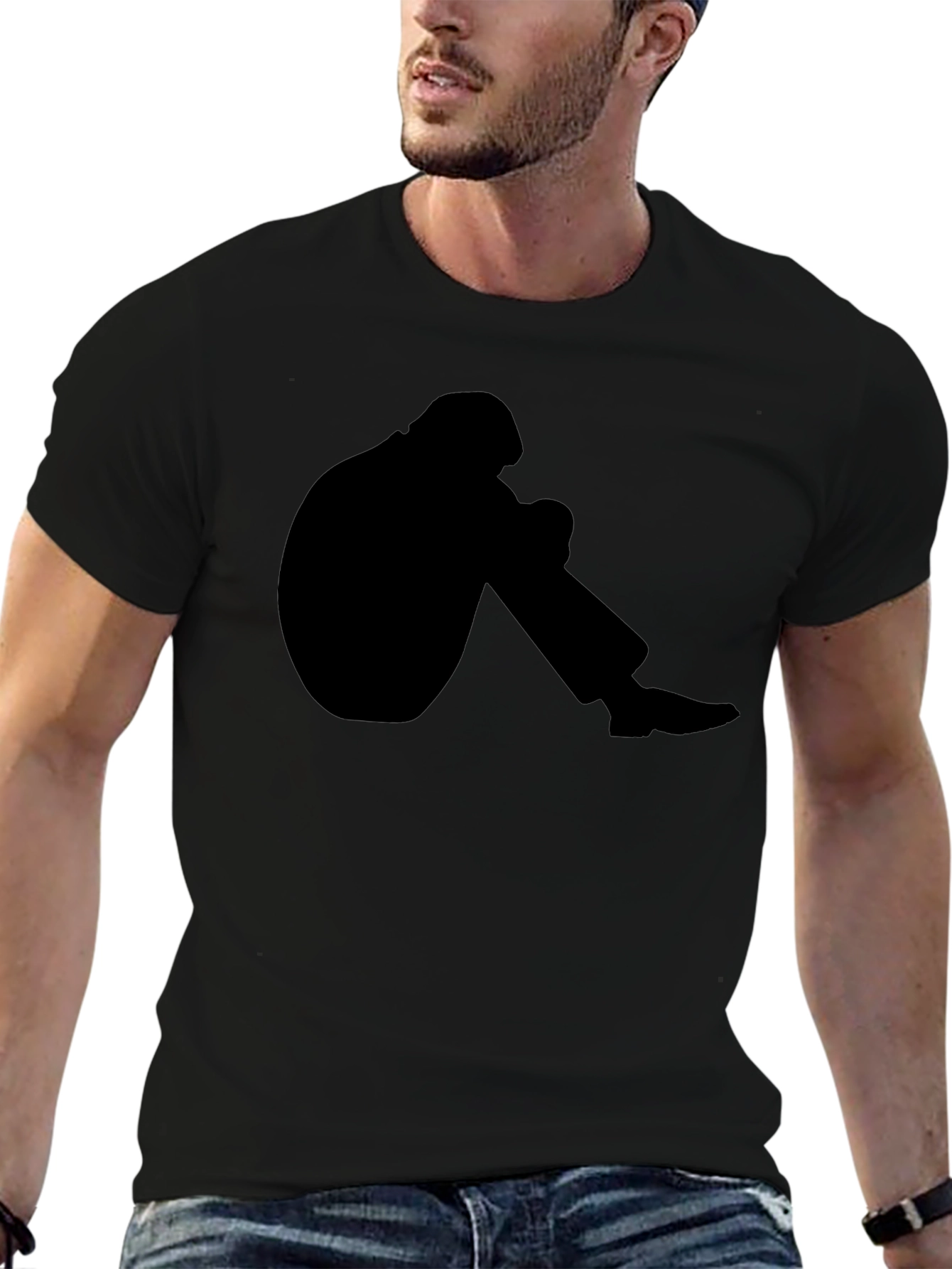 Silhouette Graphic Tee - Mens Black T-Shirt