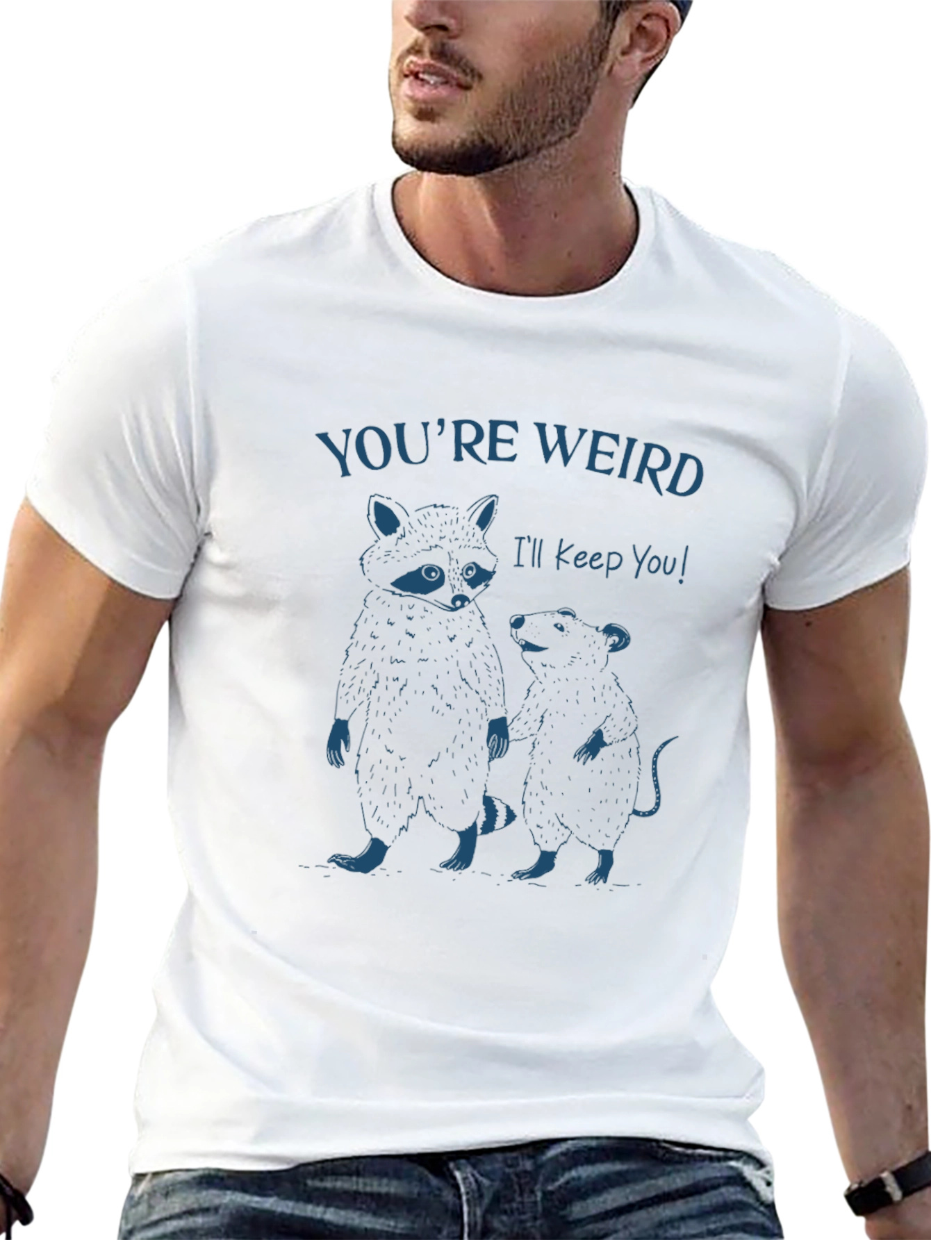 Youre Weird T-Shirt: Raccoon & Rat Graphic Tee