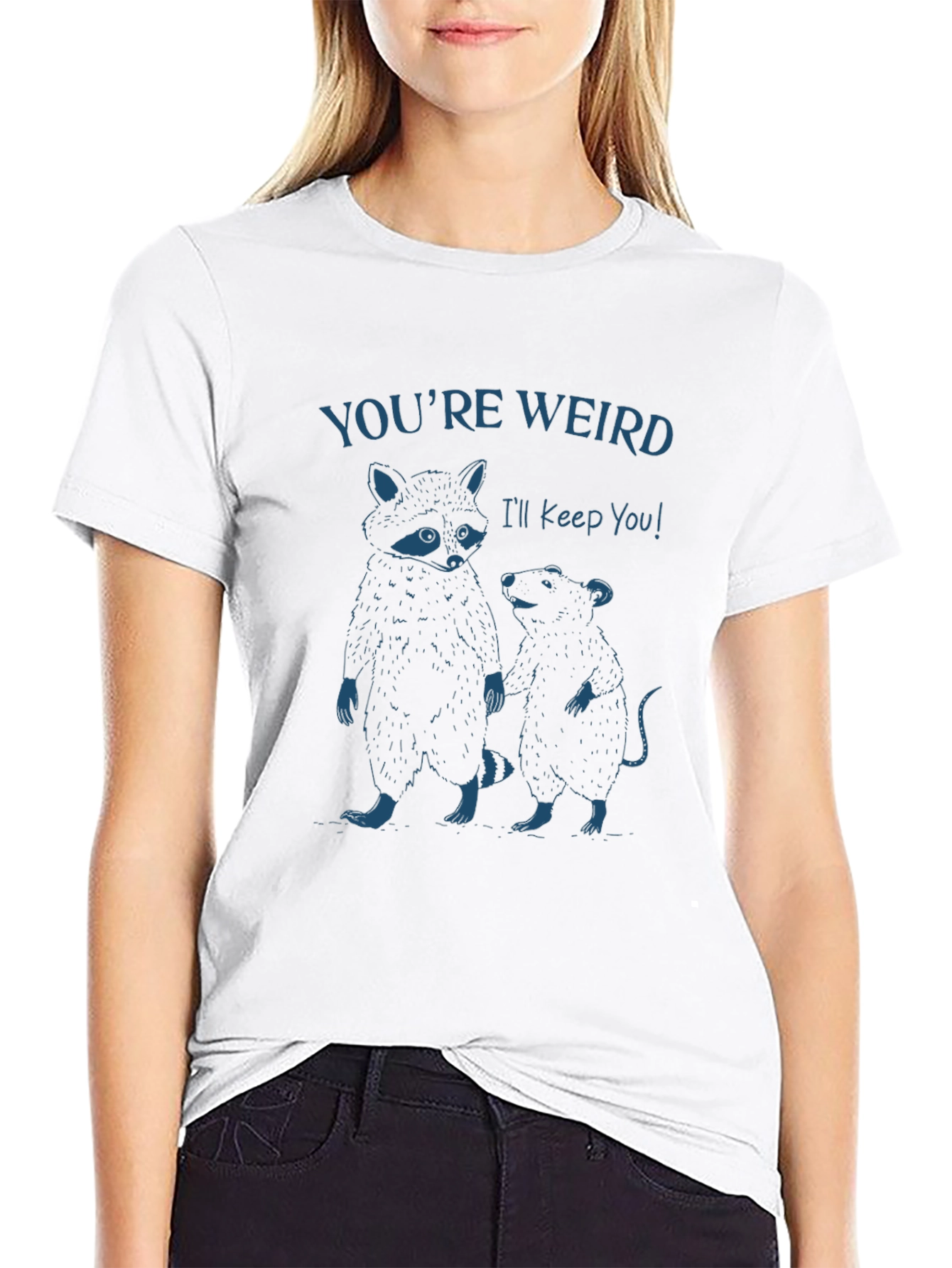 Youre Weird T-Shirt: Raccoon & Rat Graphic Tee
