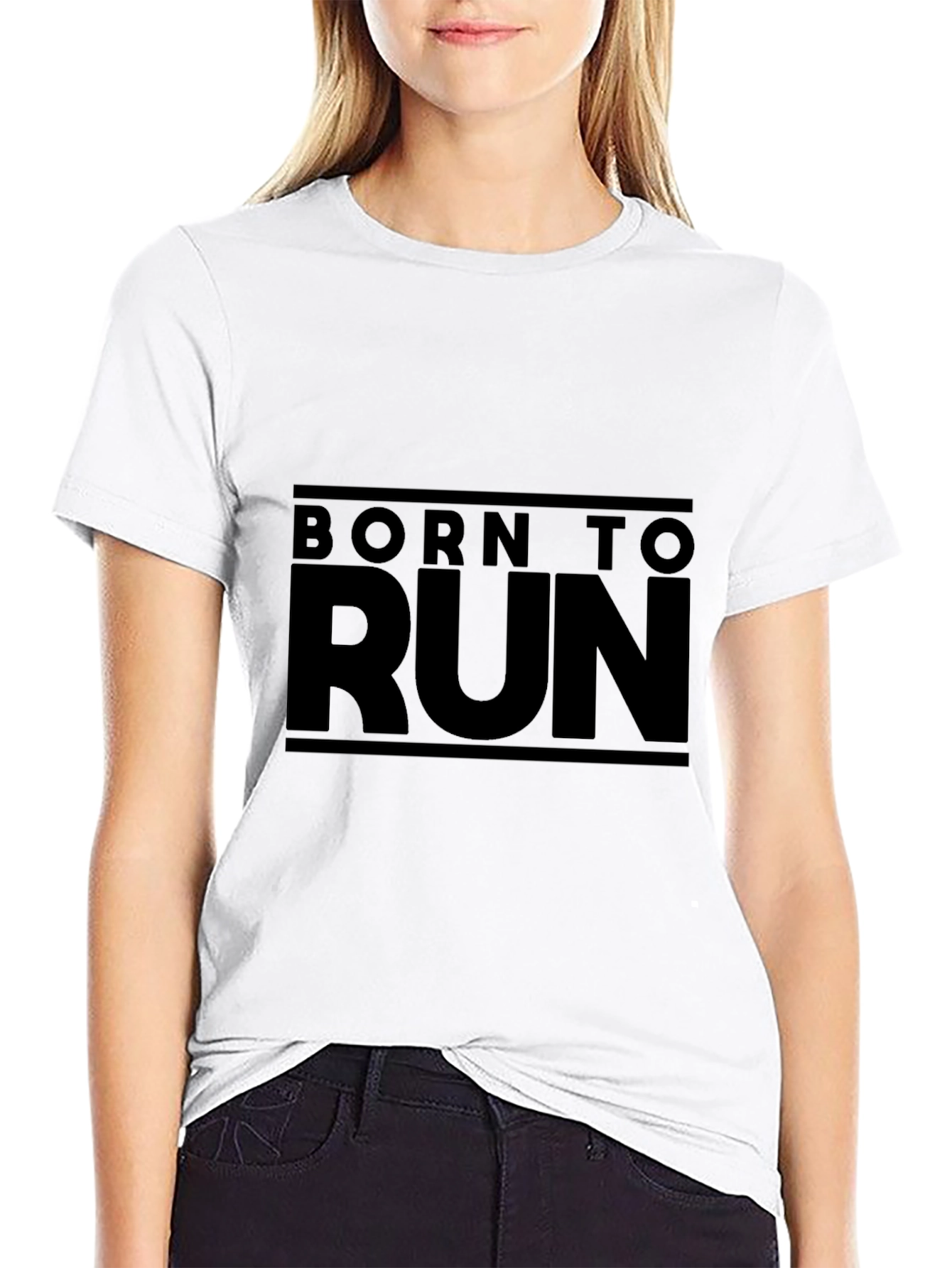 Born to Run Graphic Tee - Black