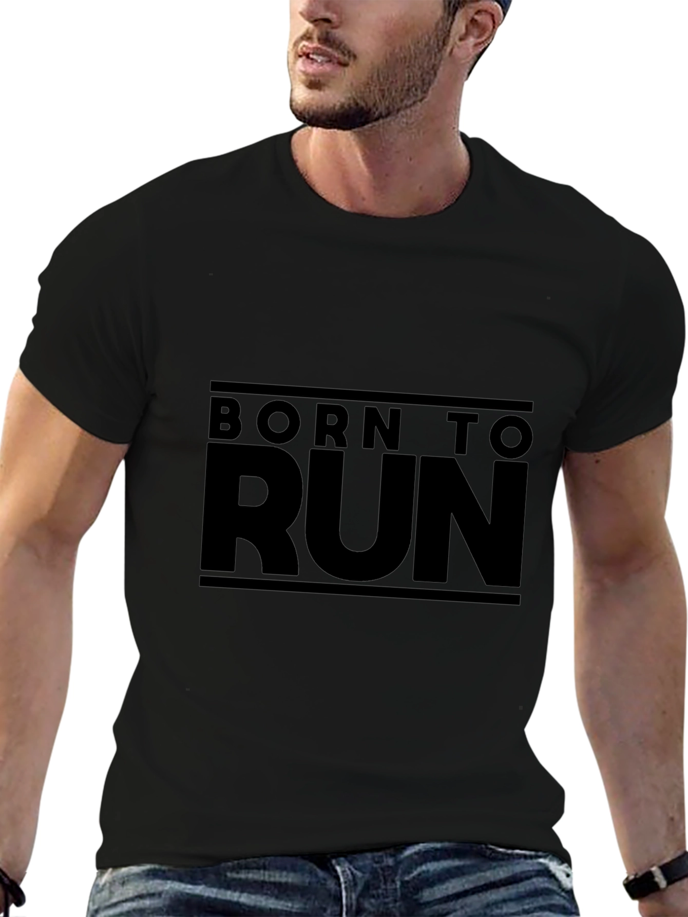 Born to Run Graphic Tee - Black