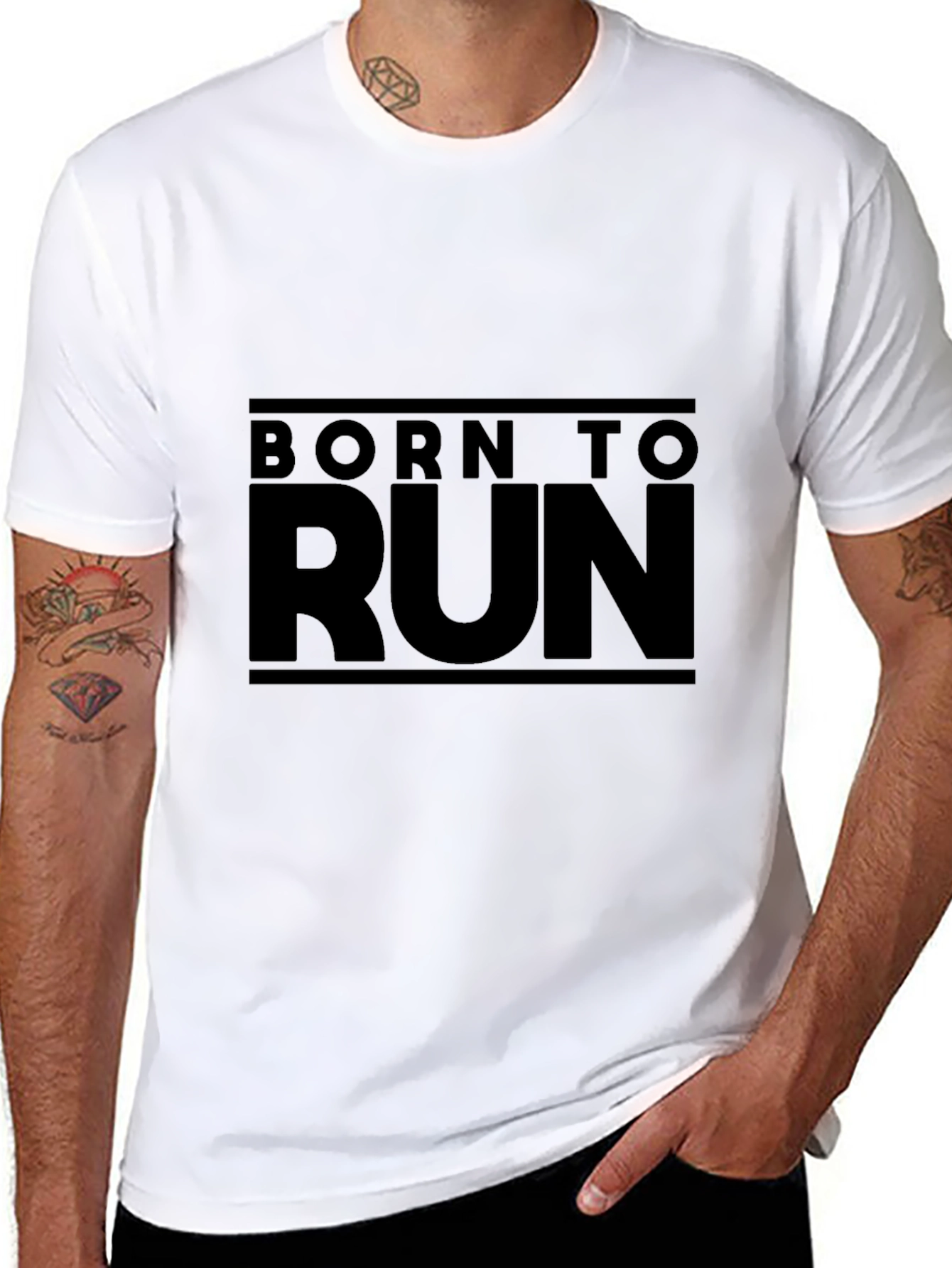 Born to Run Graphic Tee - Black