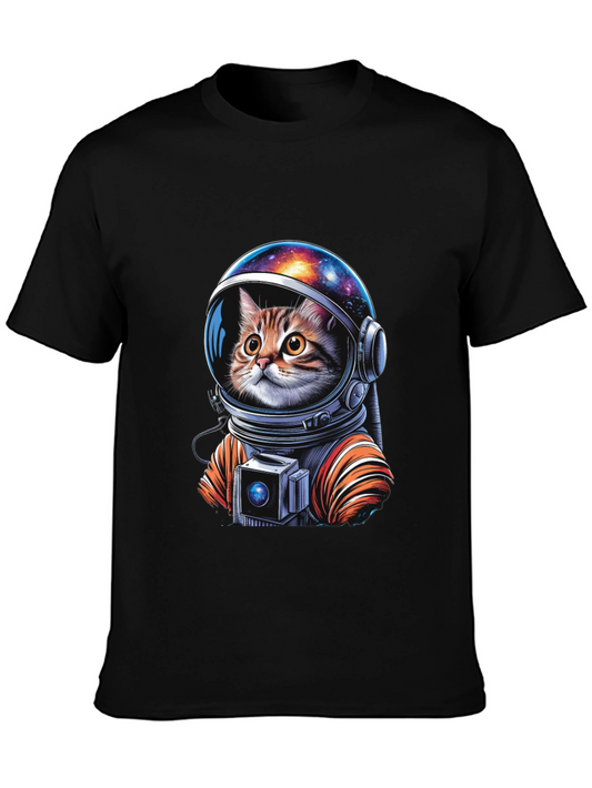 Astronaut Cat Graphic T-Shirt
