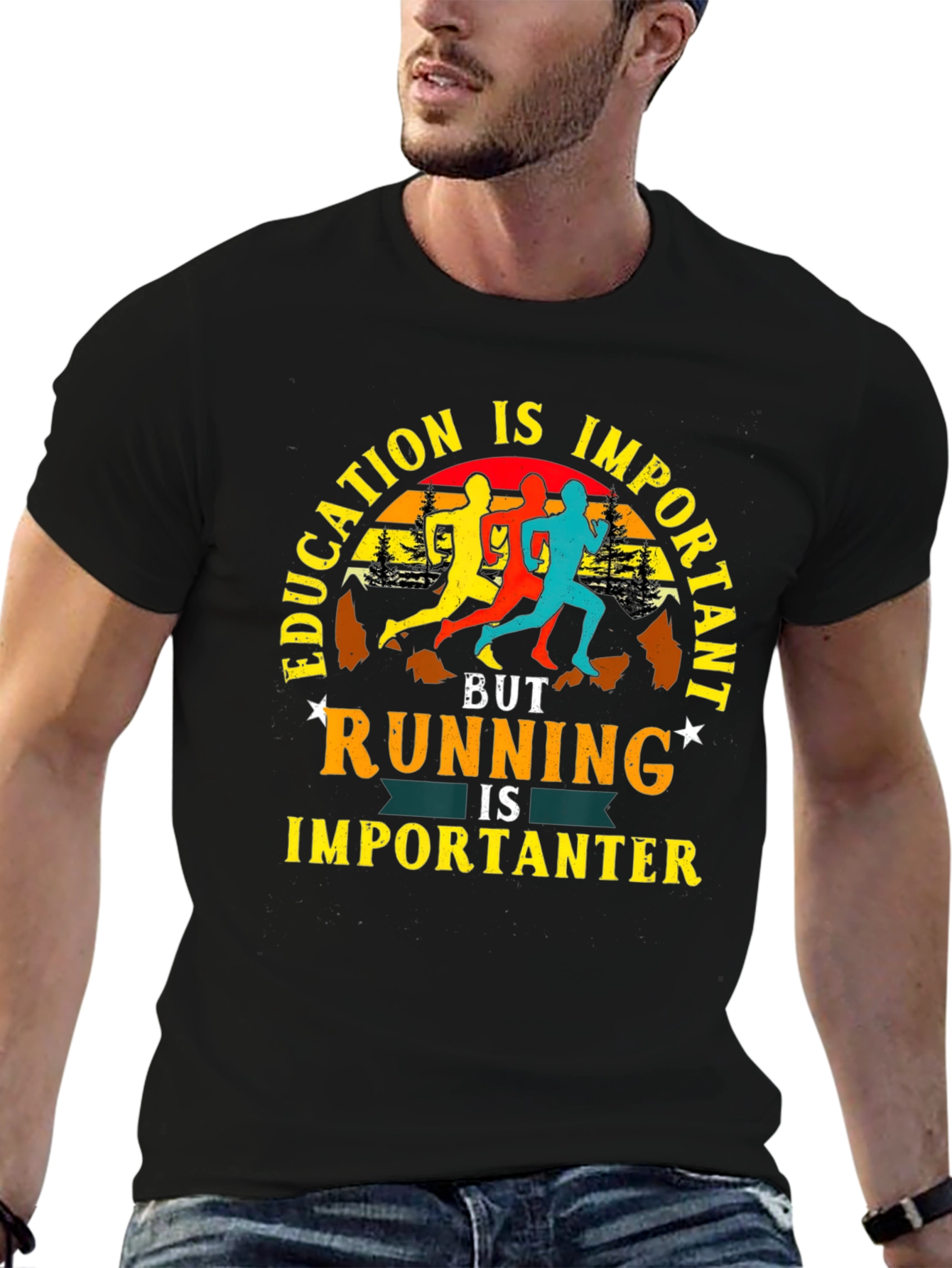 Education is Important Running is Importanter T-Shirt