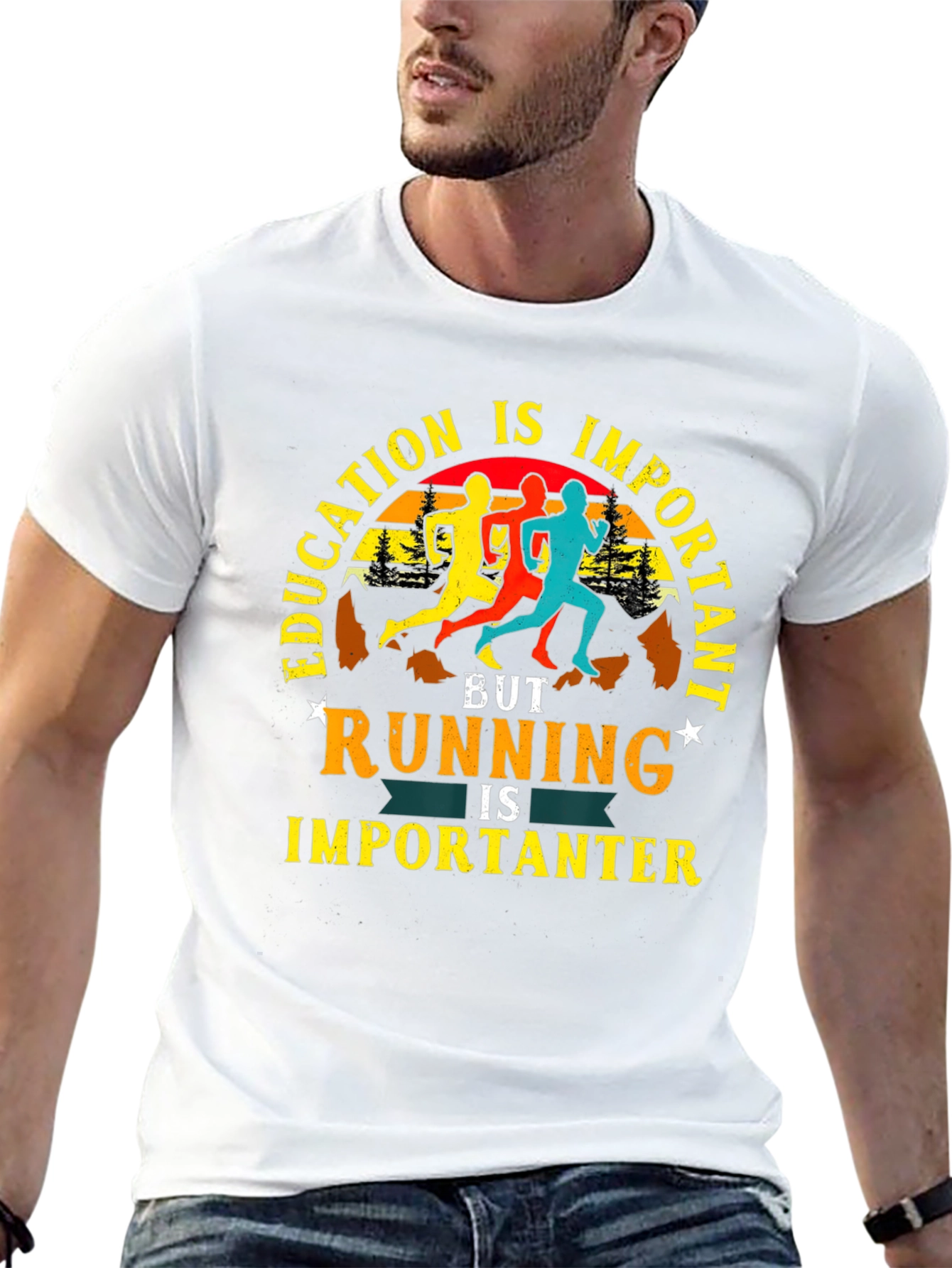 Education is Important Running is Importanter T-Shirt