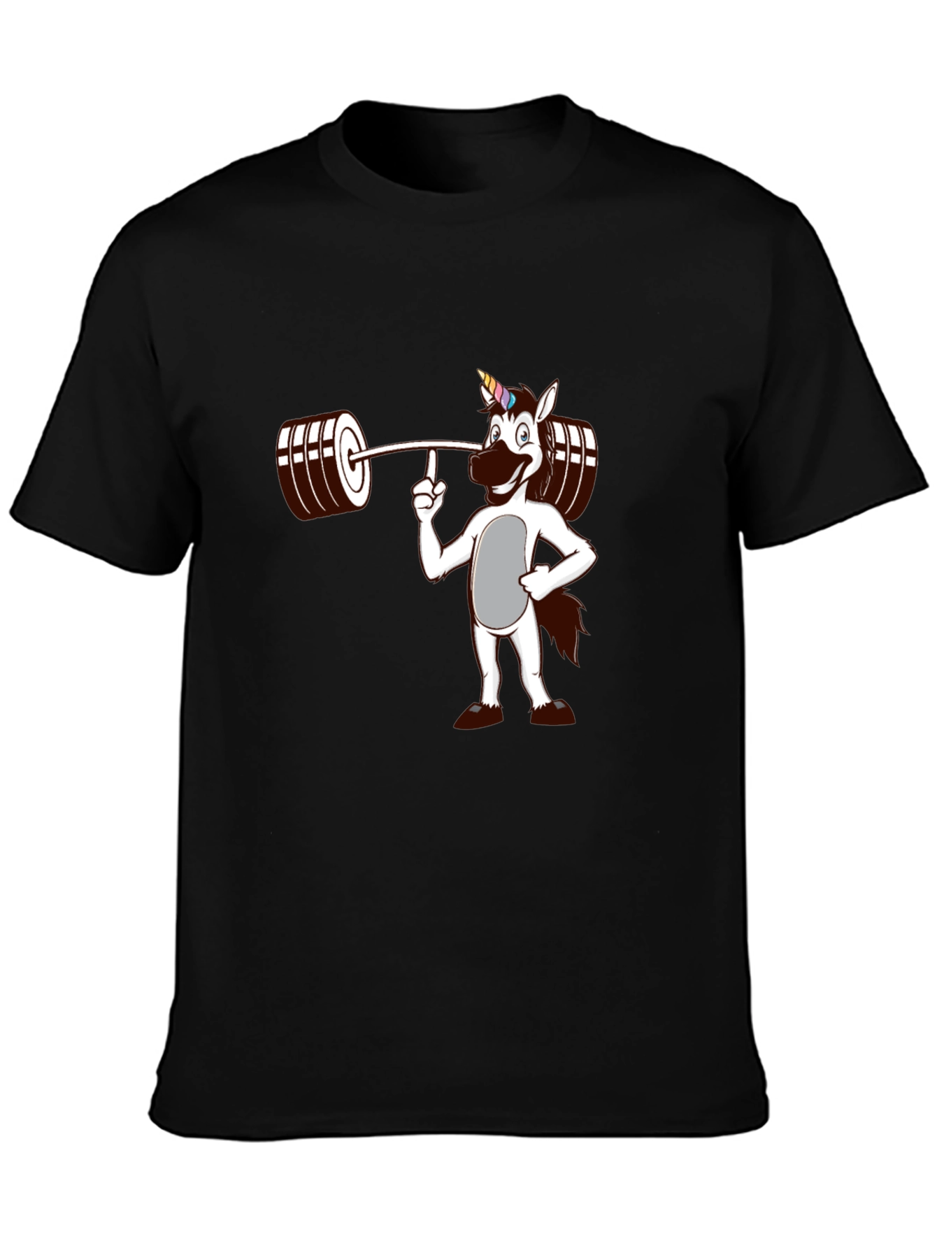 Unicorn Lifting Weights Graphic T-Shirt
