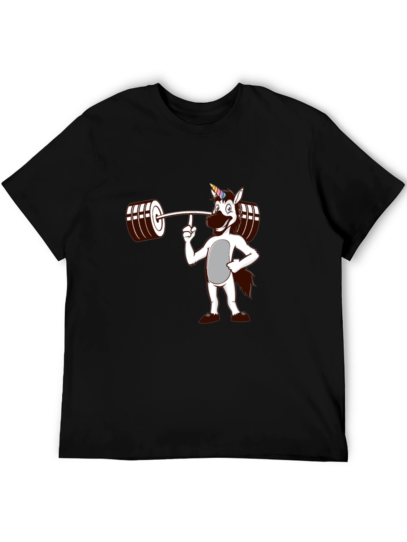 Unicorn Lifting Weights Graphic T-Shirt