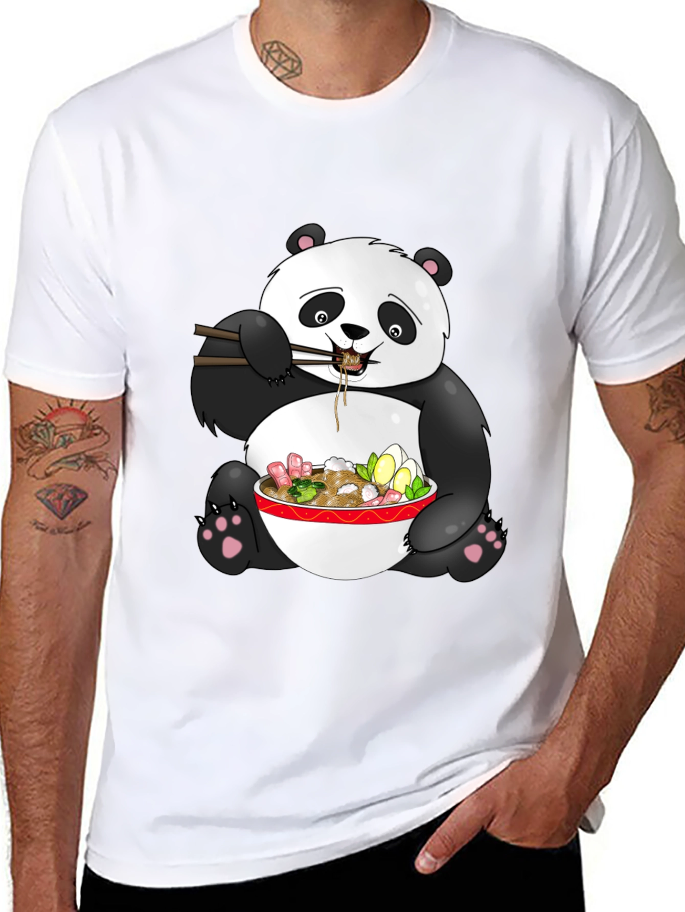 Panda Ramen T-Shirt - Cute Asian Food Tee