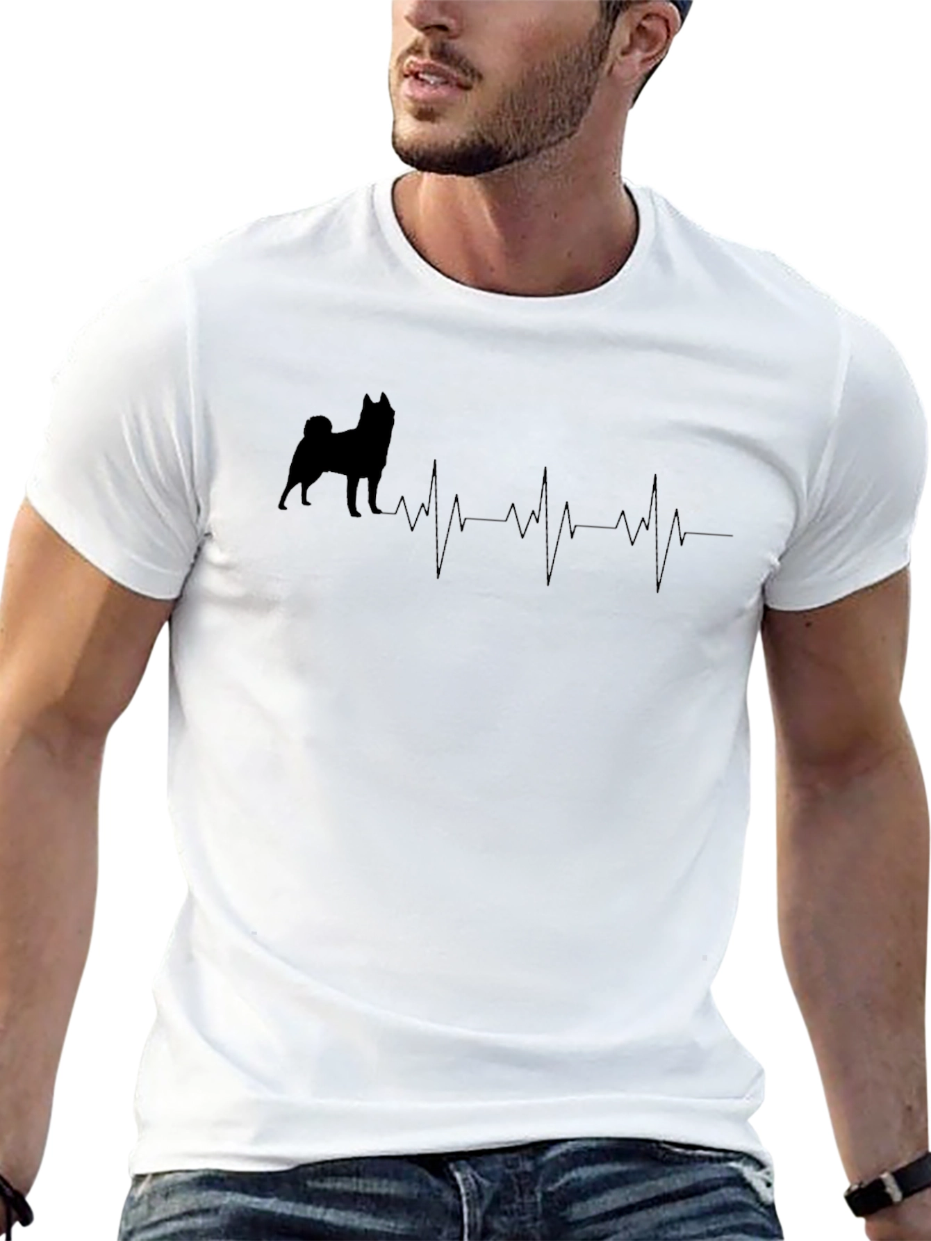 Dog Heartbeat Graphic T-Shirt - Unisex Style