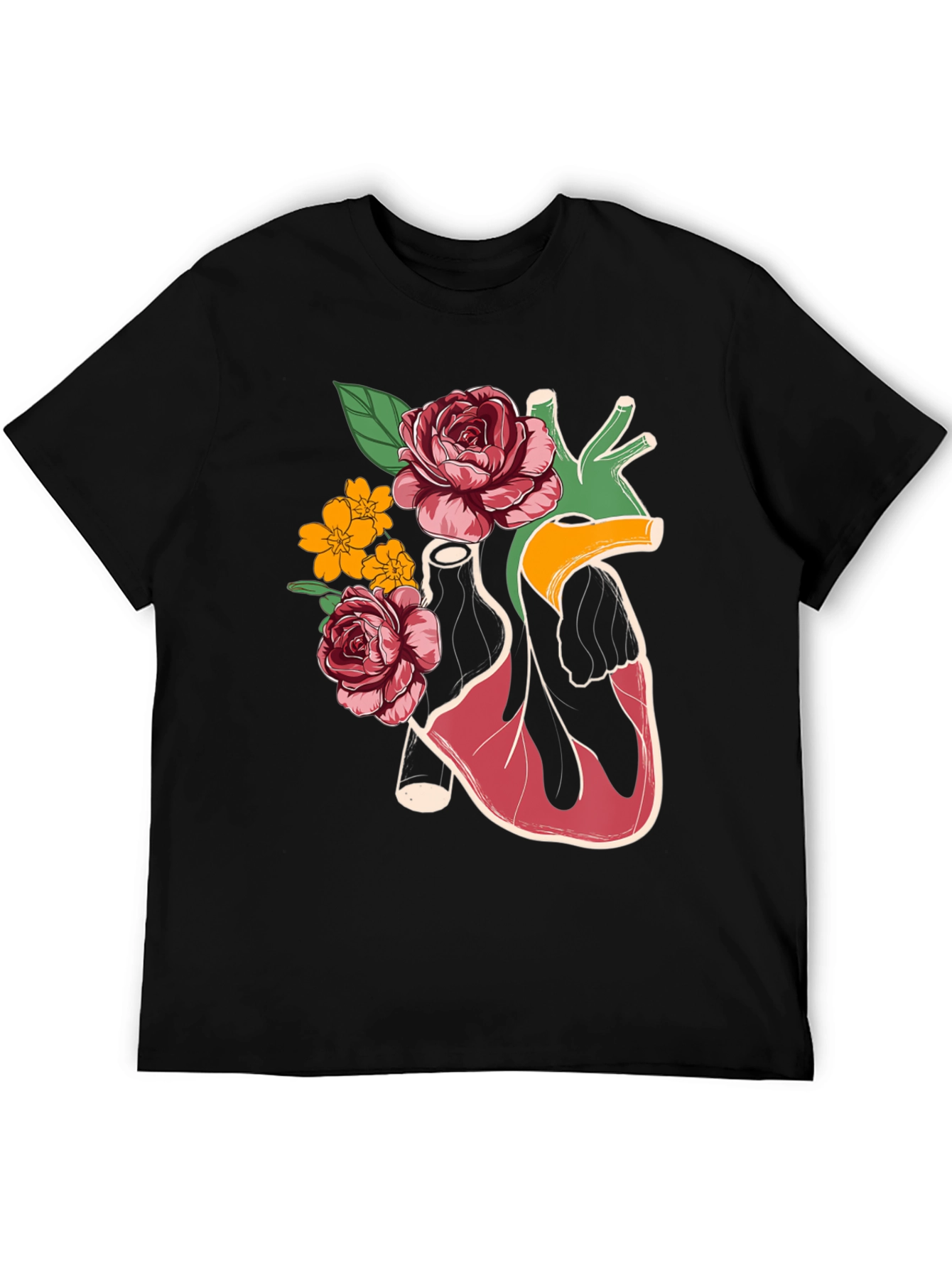 Floral Heart Graphic T-Shirt