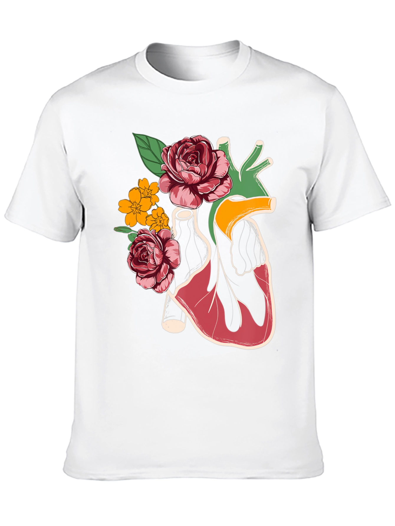 Floral Heart Graphic T-Shirt