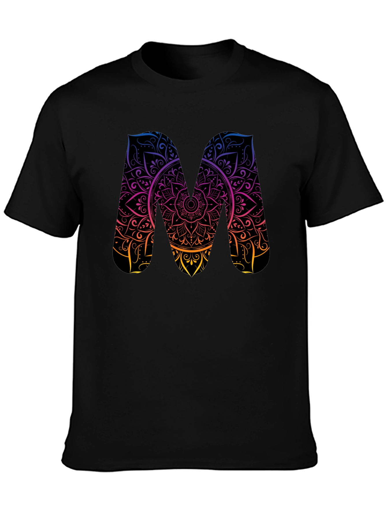 Mandala M Graphic Tee - Stylish Black T-Shirt