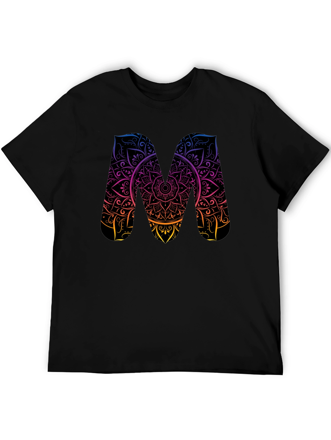 Mandala M Graphic Tee - Stylish Black T-Shirt