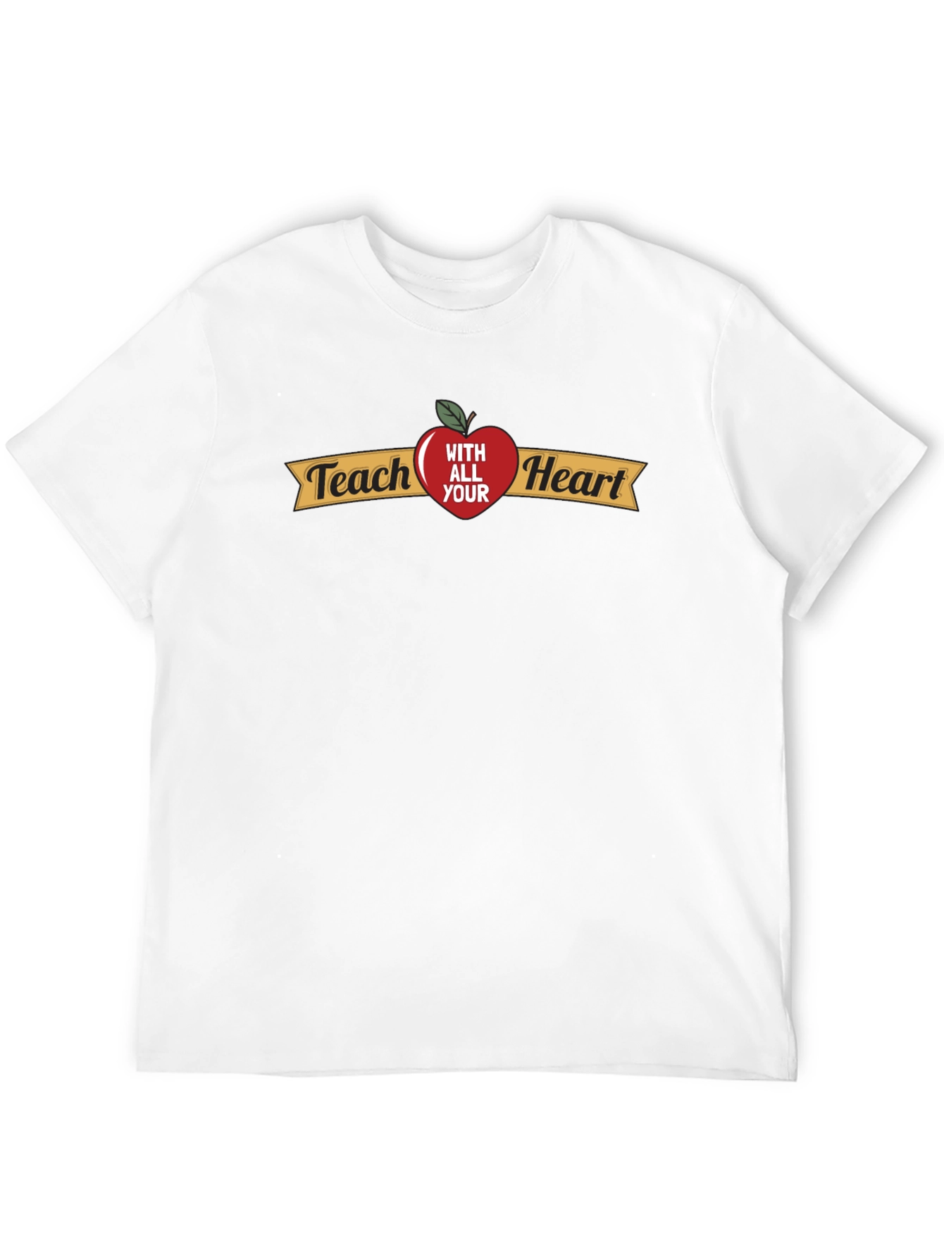Teach with All Your Heart Black T-Shirt