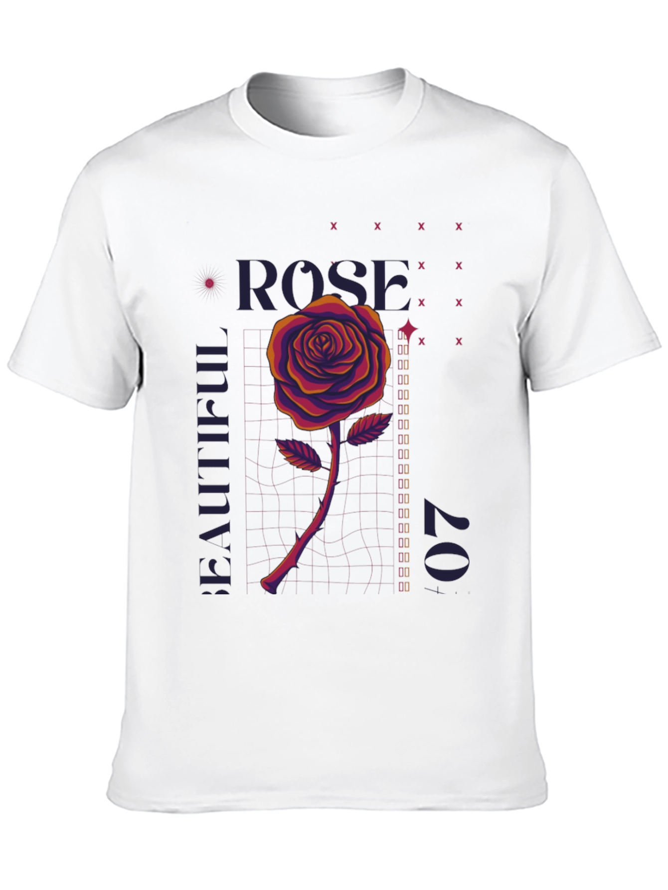 Rose Graphic T-Shirt - Mens Black Tee