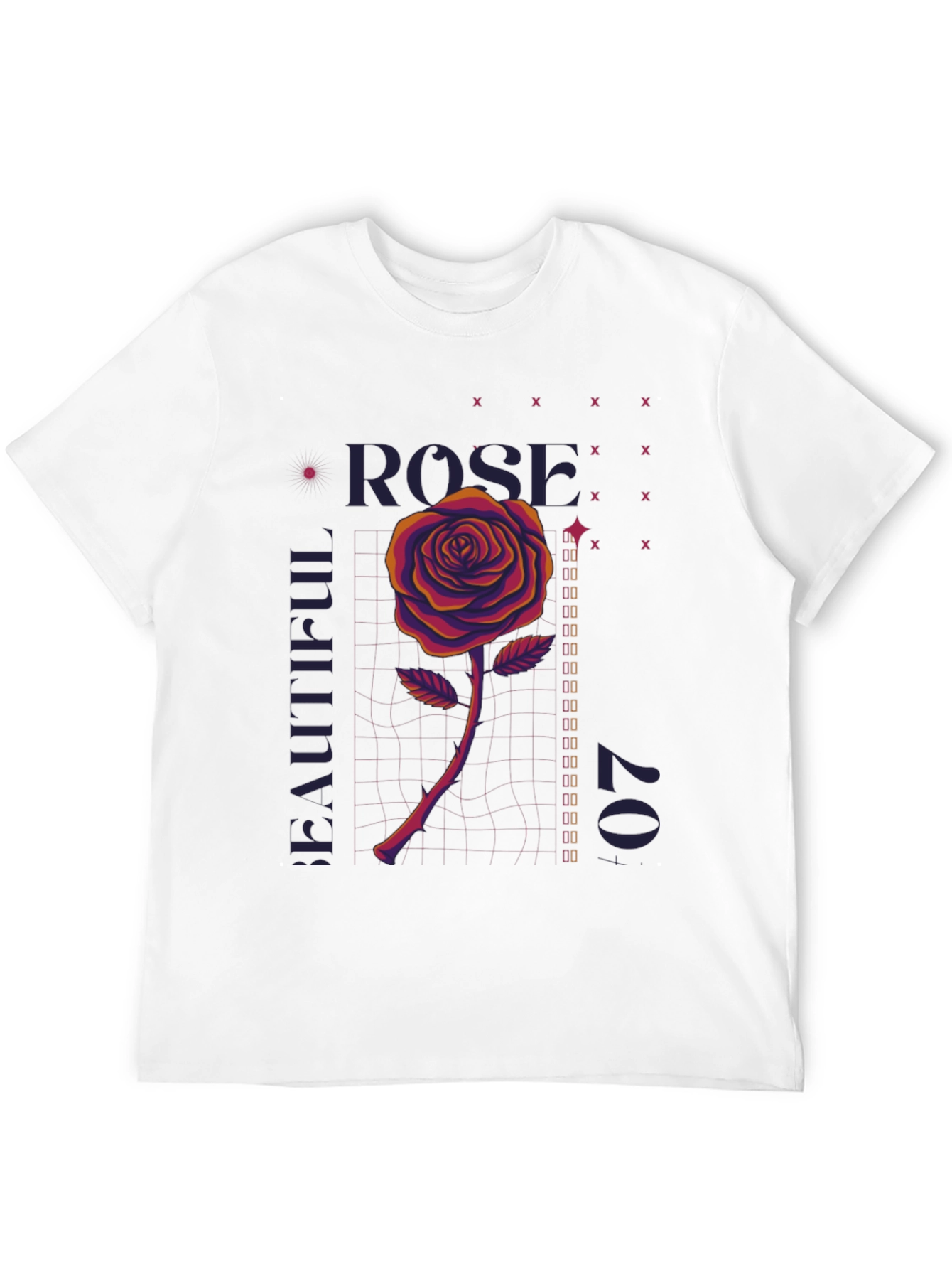 Rose Graphic T-Shirt - Mens Black Tee