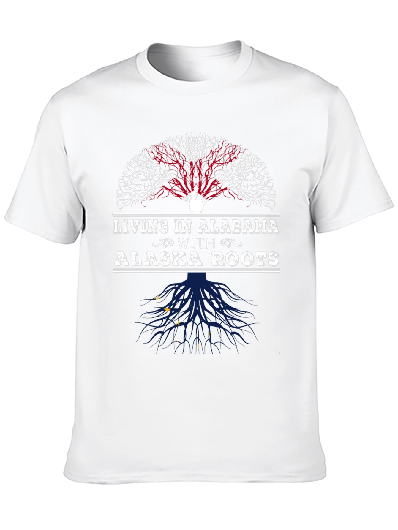 Alabama Living with Alaska Roots T-Shirt